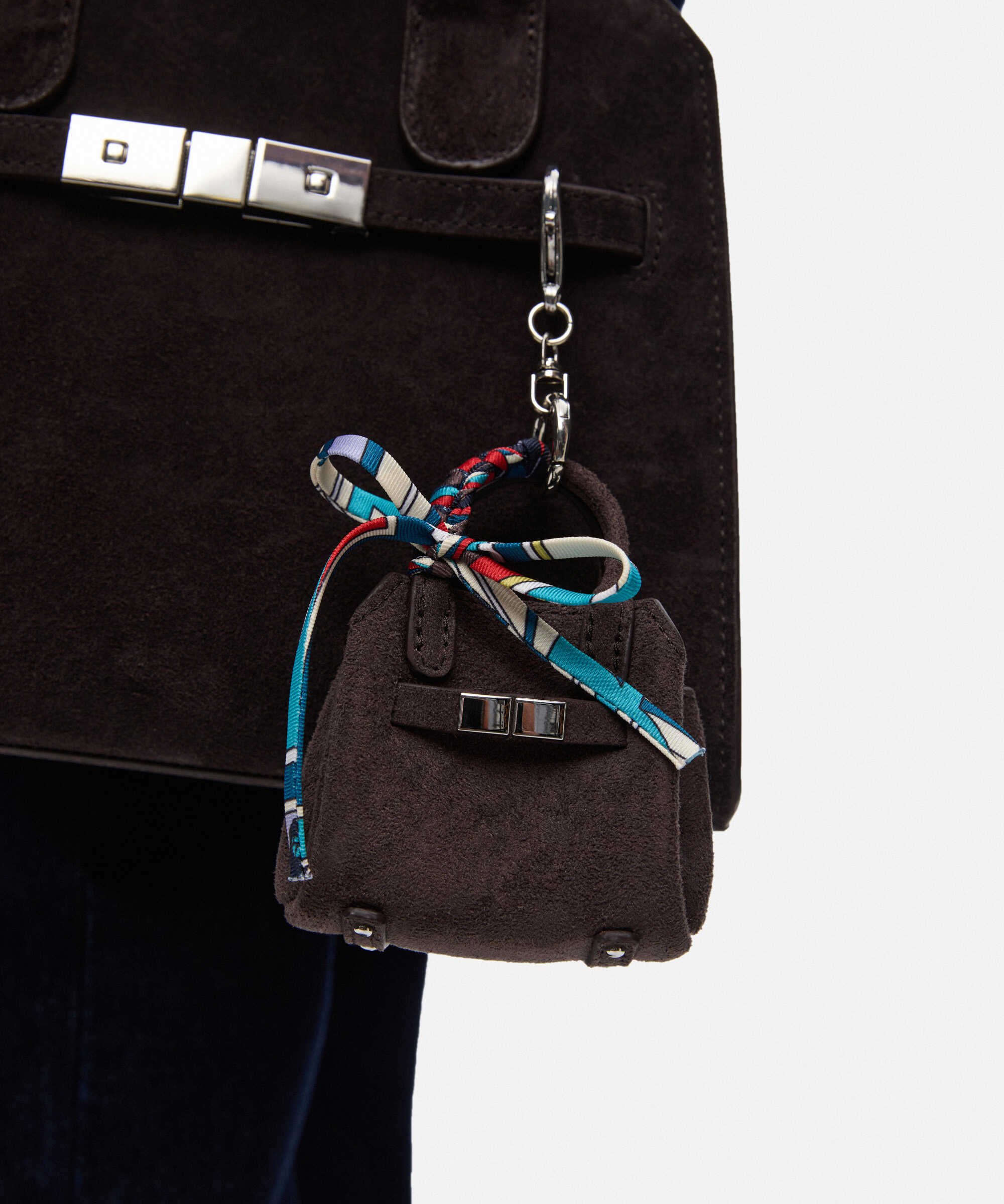 Mini çanta anahtarlık - IW6260072007006 - Koyu Kahverengi Anahtarlık