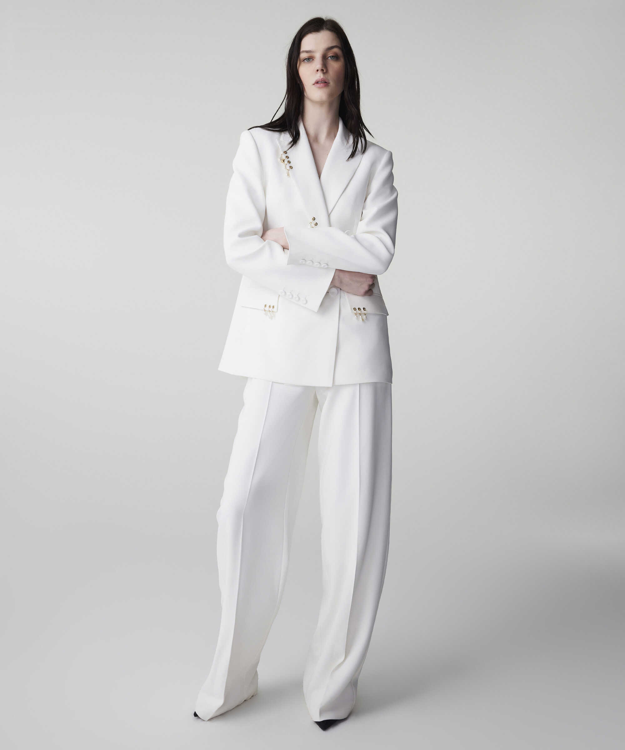 Wide leg fit pantolon - IS1260003112018 - Ekru Pantolon