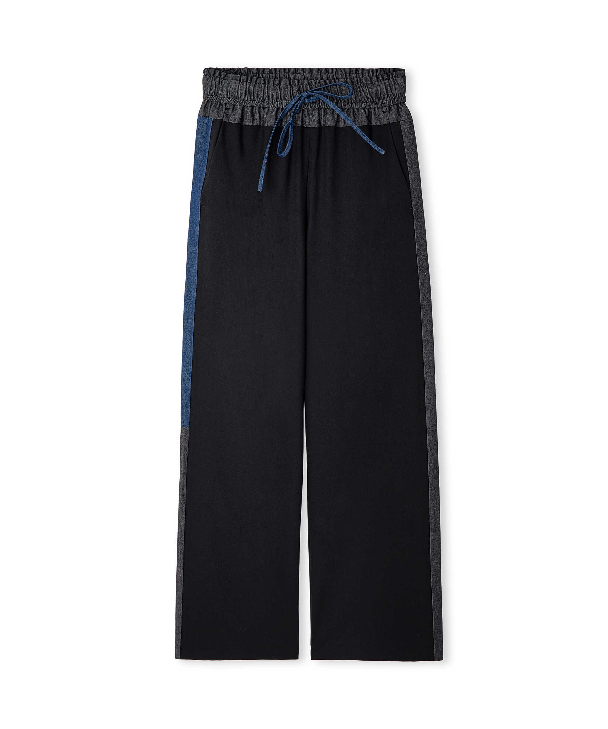 Kontrast bel colorblock pantolon - IS1260003149001 - Siyah Pantolon