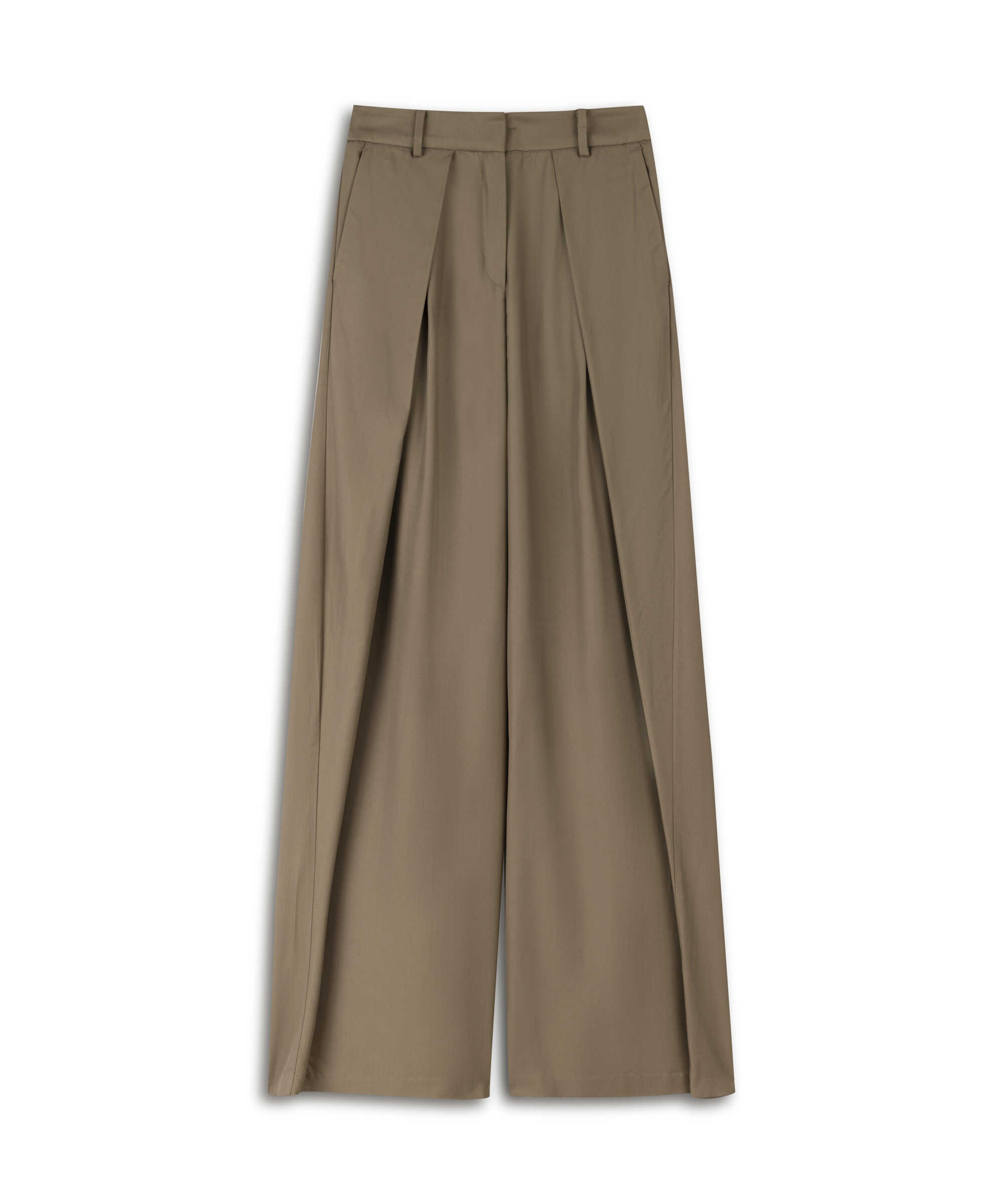 Geniş pileli pantolon - IS1260003406003 - Natürel Pantolon