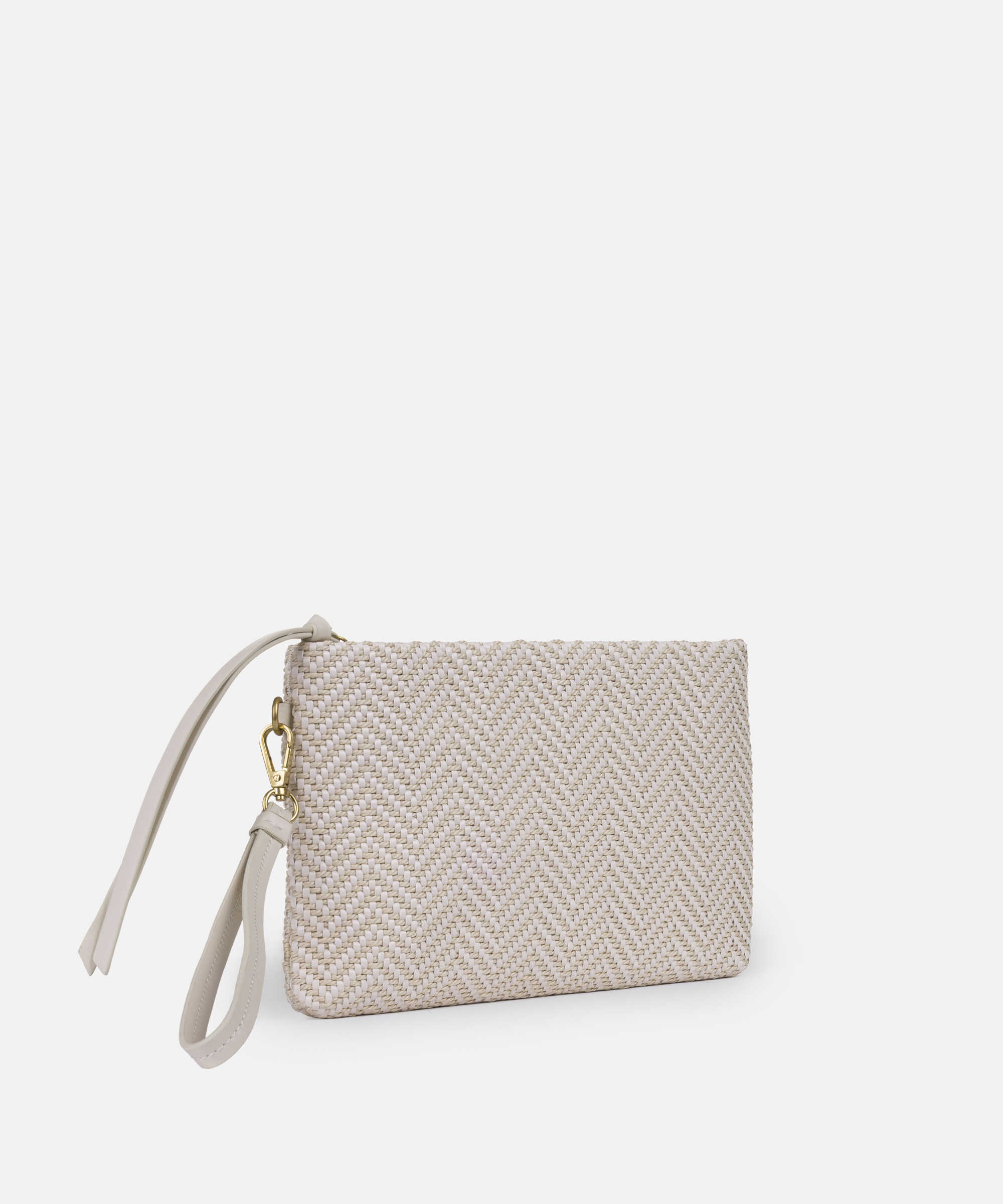 Örgü dokulu clutch - IS1260121004082 - Krem Clutch