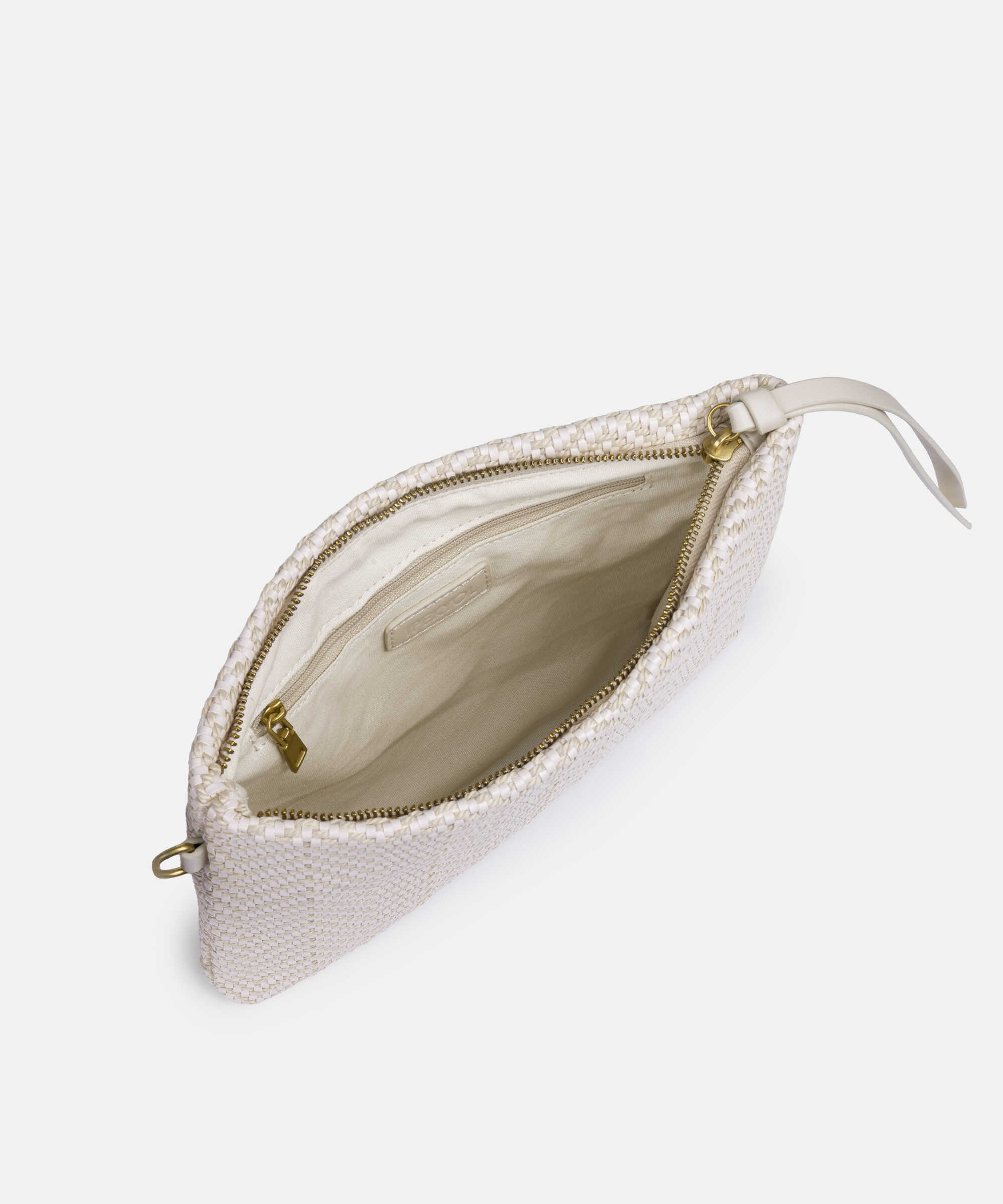 Örgü dokulu clutch - IS1260121004082 - Krem Clutch