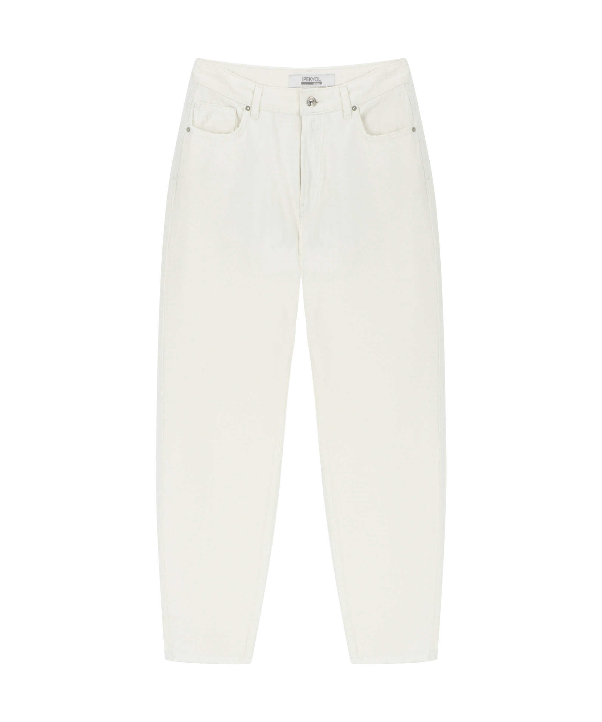 Mom fit jean pantolon - IW6220018012002 - Beyaz Jean Pantolon
