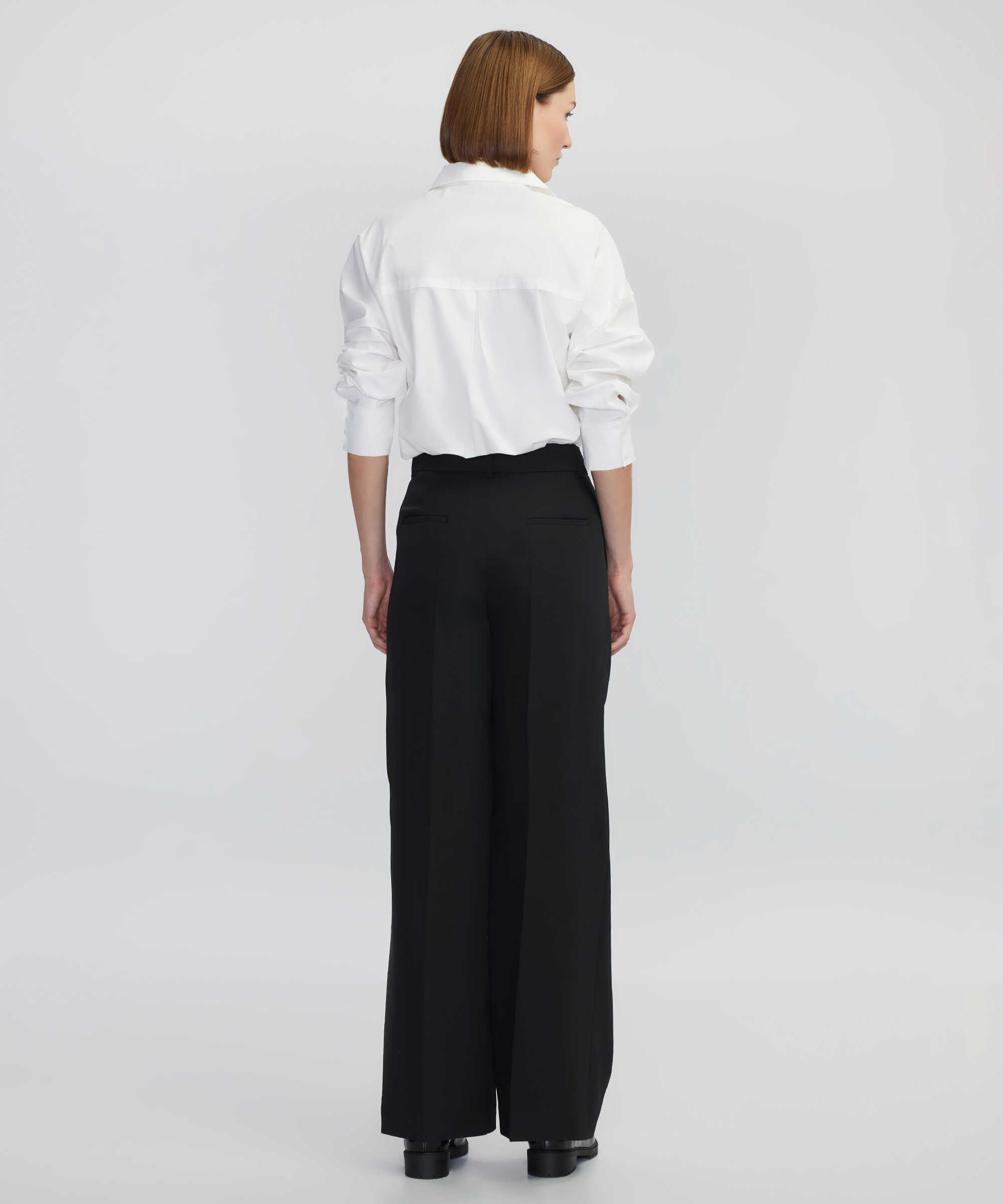 Wide leg fit pantolon - IW6240003391001 - Siyah Pantolon
