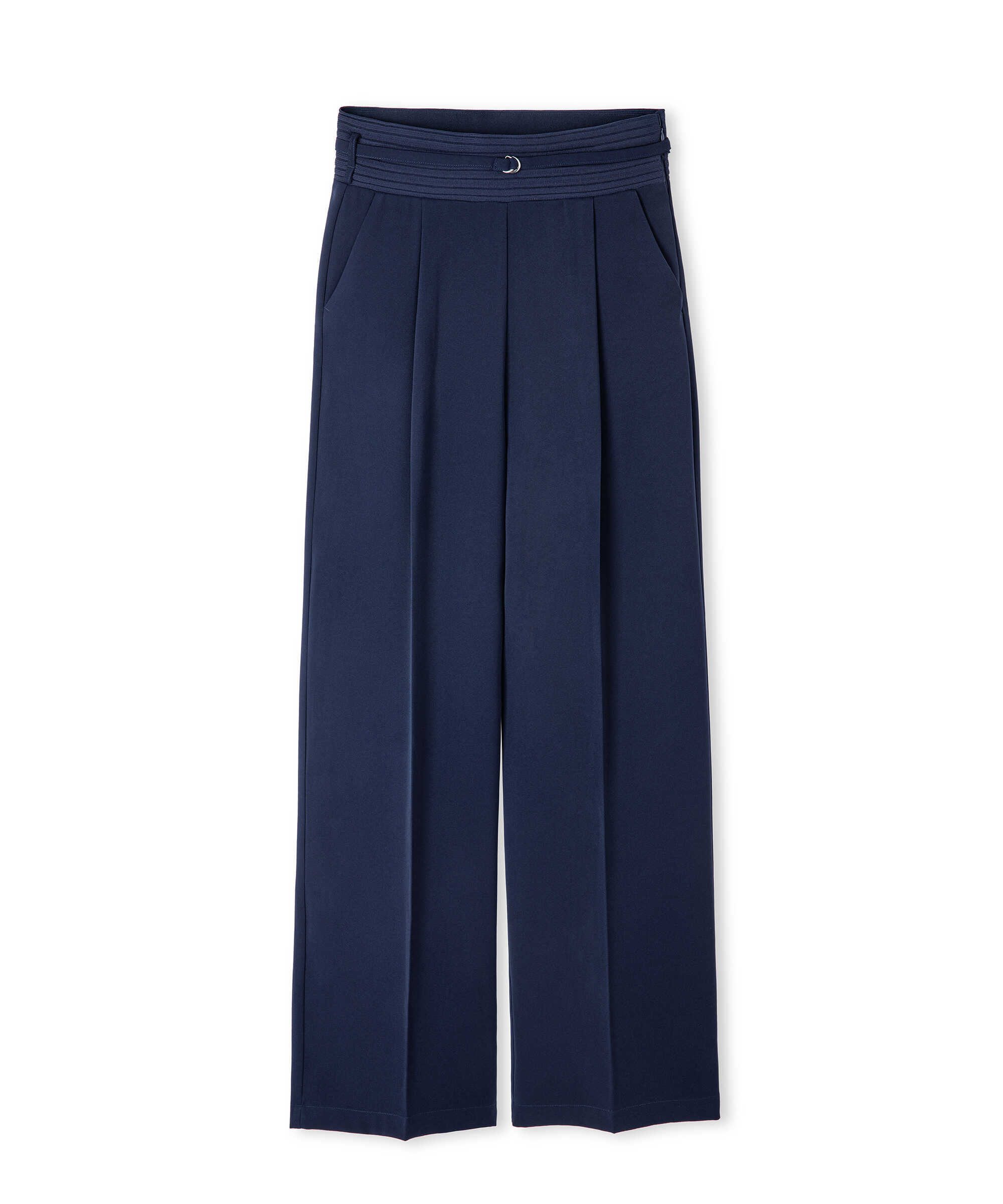 Triko mix wide leg fit pantolon - IW6250003195015 - Lacivert Pantolon