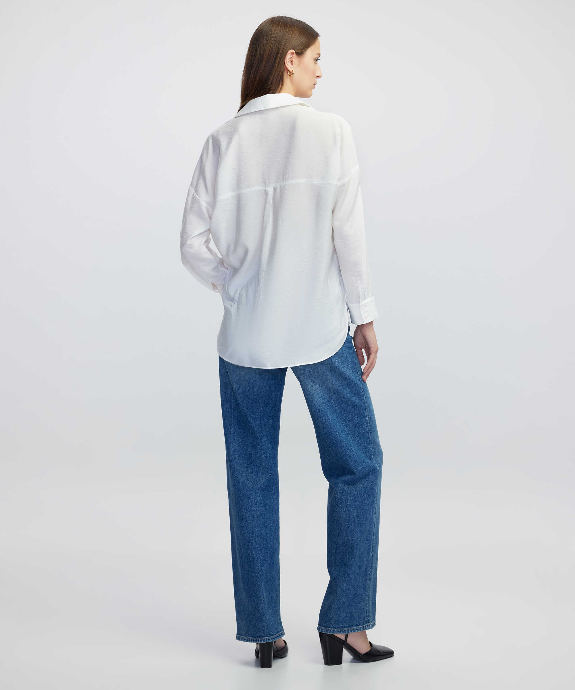 Gömlek yaka bluz - IW6250006060018 - Ekru Bluz
