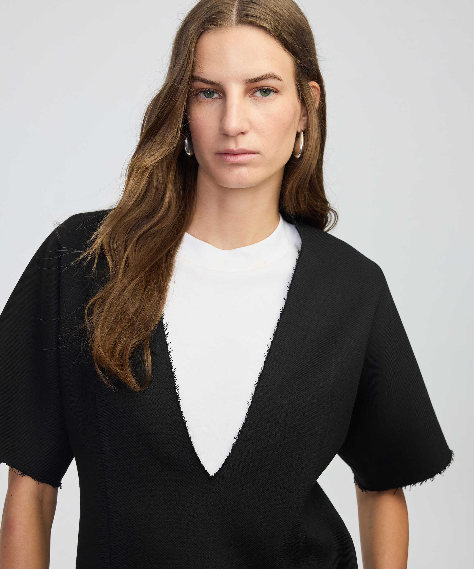 Çift parça colorblock bluz - IW6250006081001 - Siyah Bluz