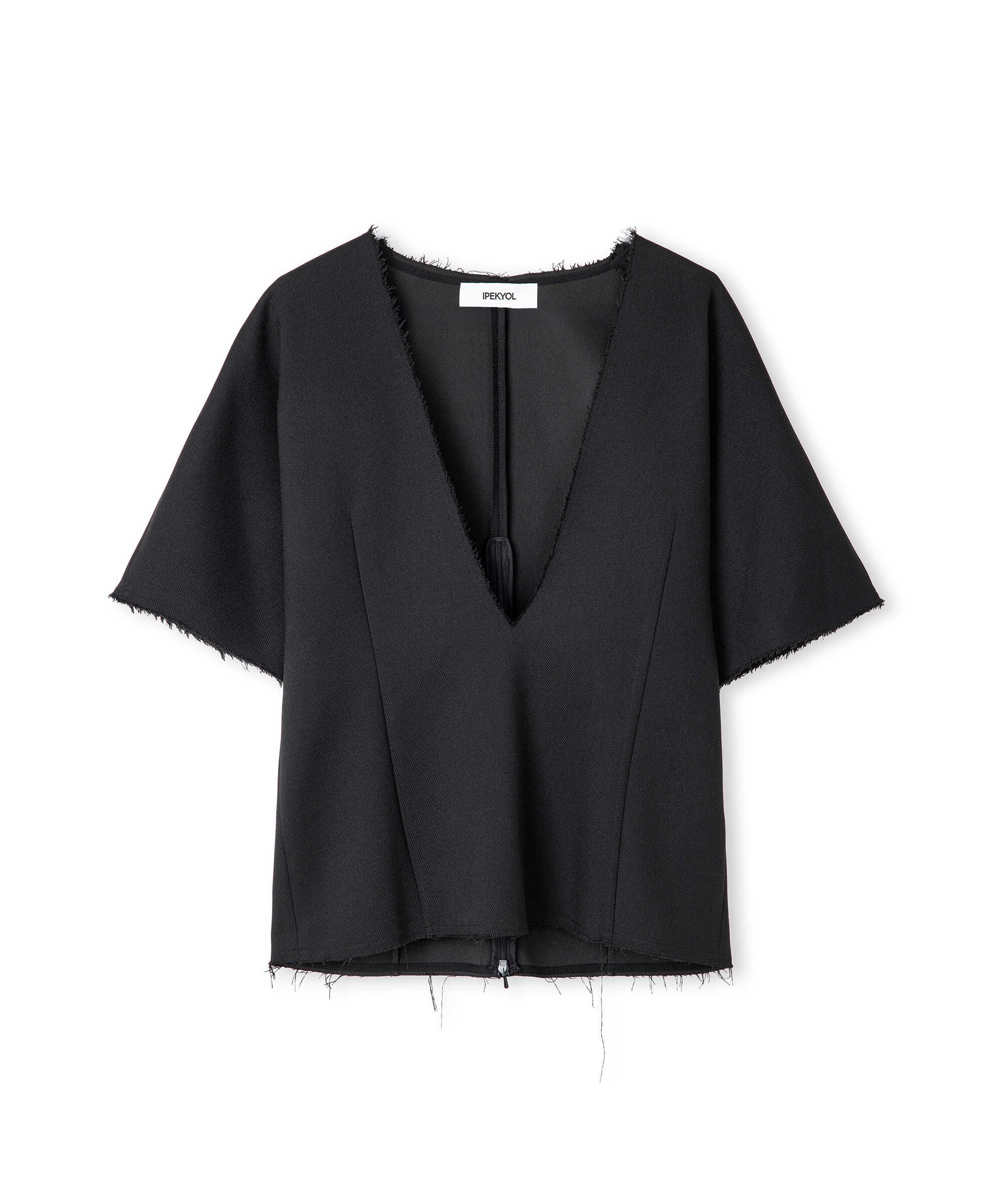 Çift parça colorblock bluz - IW6250006081001 - Siyah Bluz