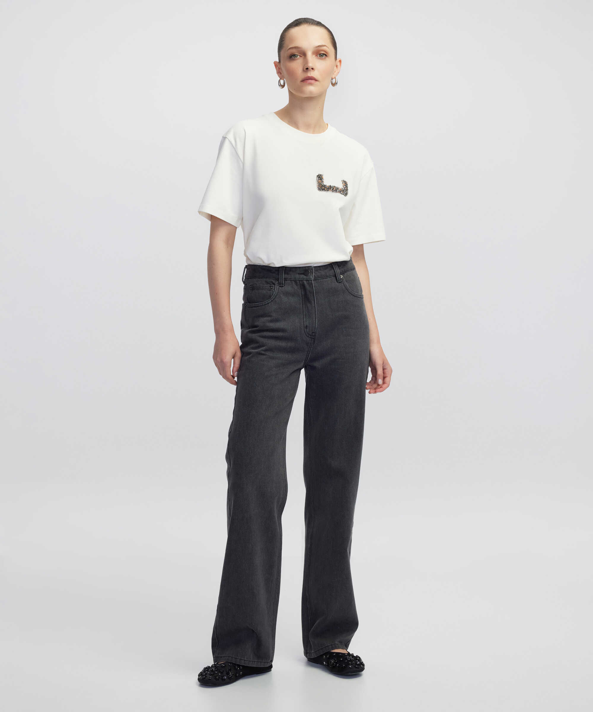 Straight fit jean pantolon - IW6250018006036 - Antrasit Jean Pantolon