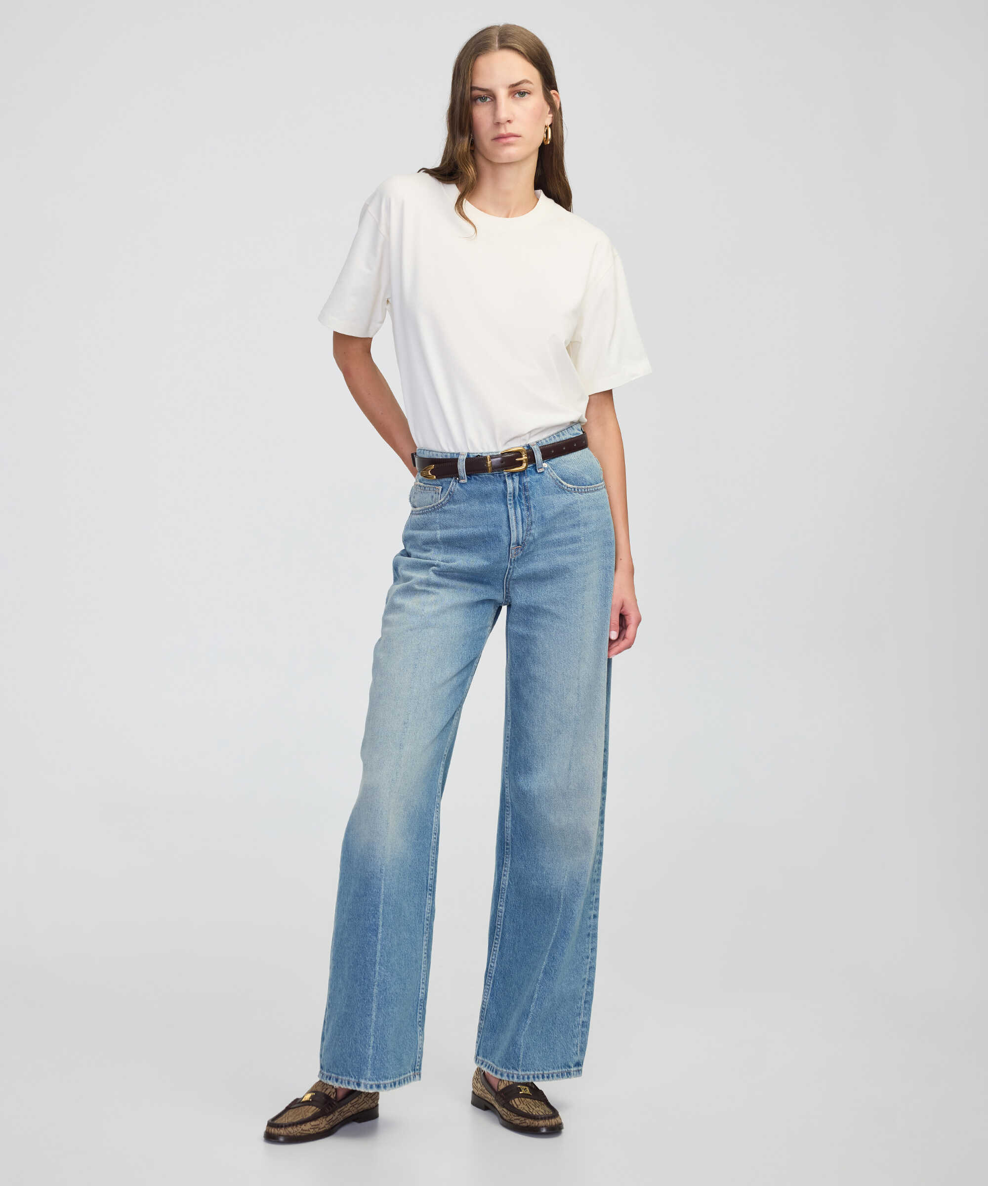 Wide leg jean pantolon - IW6250018046AC7 - Koyu İndigo Jean Pantolon