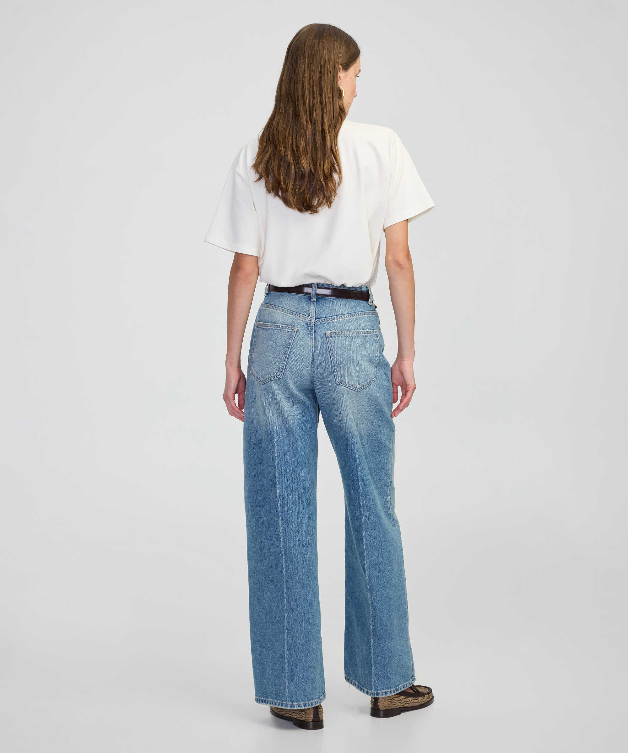 Wide leg jean pantolon - IW6250018046AC7 - Koyu İndigo Jean Pantolon