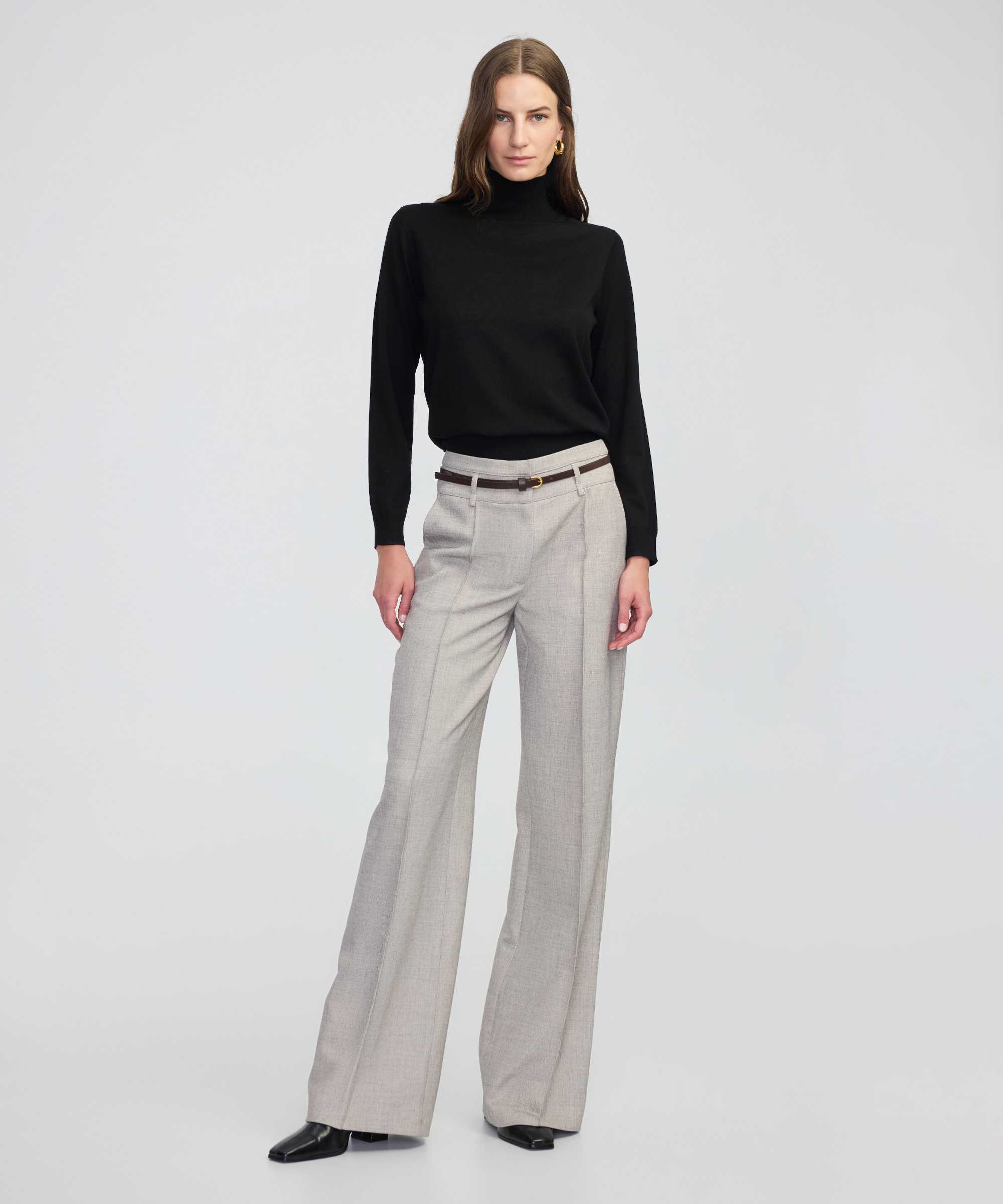 Dik yaka basic triko - IW6250050057001 - Siyah Triko