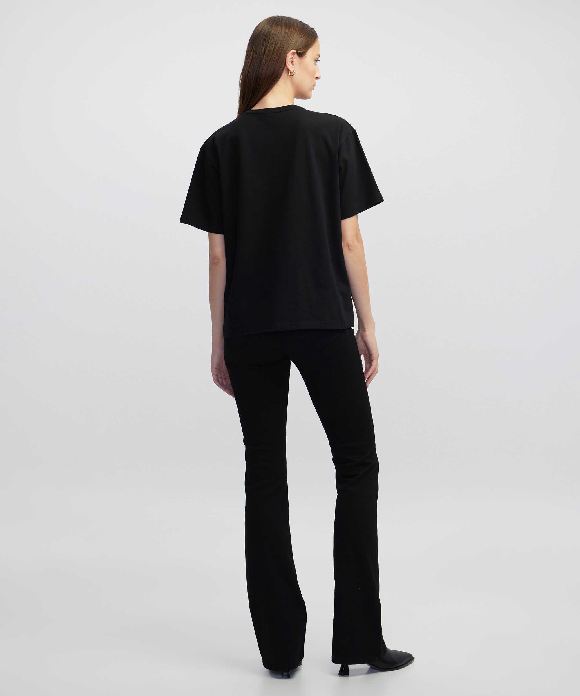 V yaka basic tişört - IW6250070073001 - Siyah Tişört