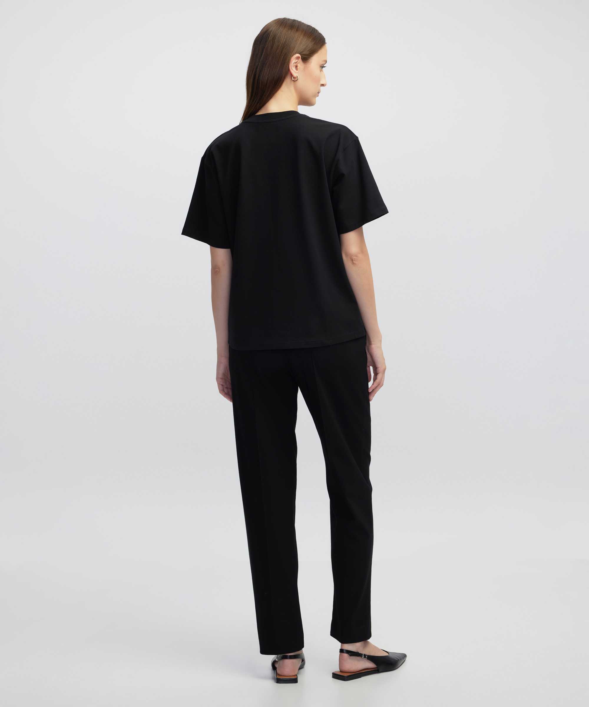 Bisiklet yaka basic tişört - IW6250070080001 - Siyah Tişört