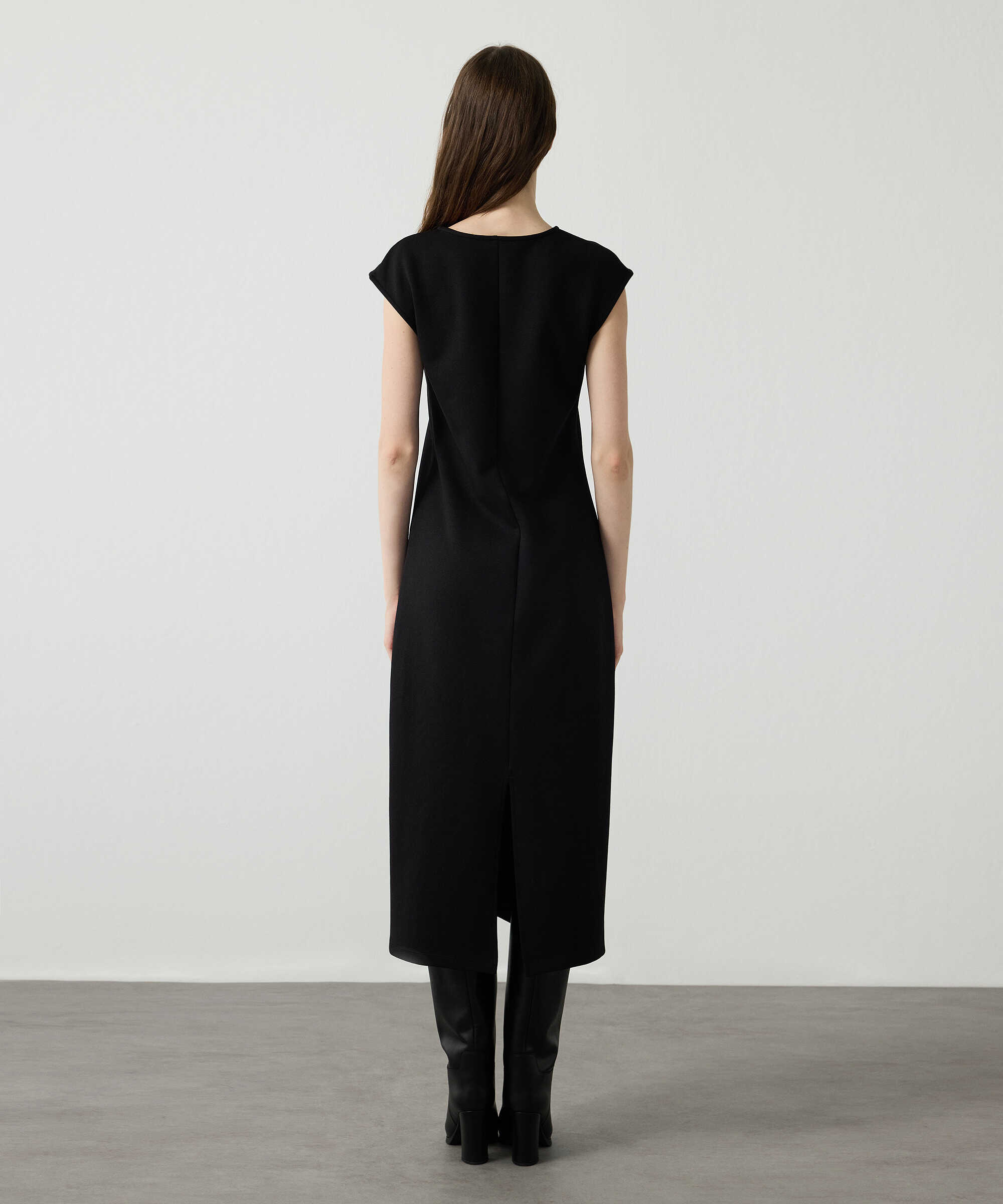 Basic penye elbise - IW6260002165001 - Siyah Elbise