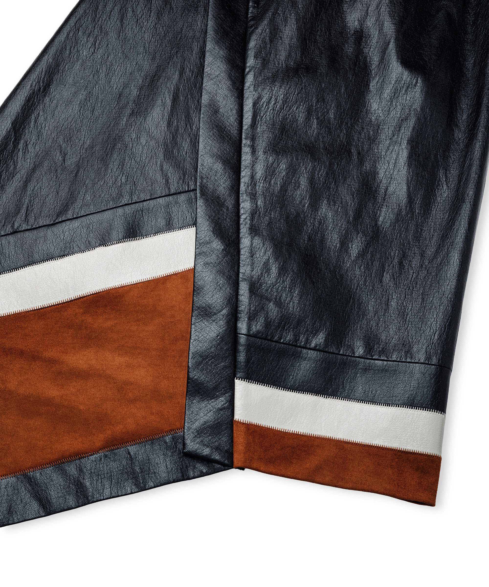 Deri görünümlü colorblock elbise - IW6260002221001 - Siyah Elbise
