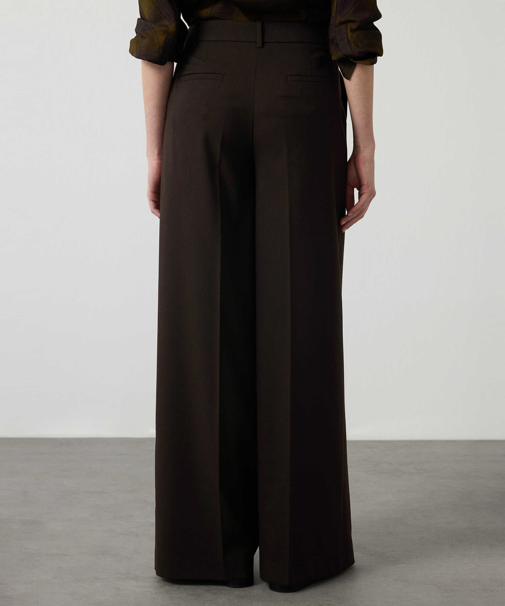 Wide leg pantolon - IW6260003115074 - Kahverengi Pantolon
