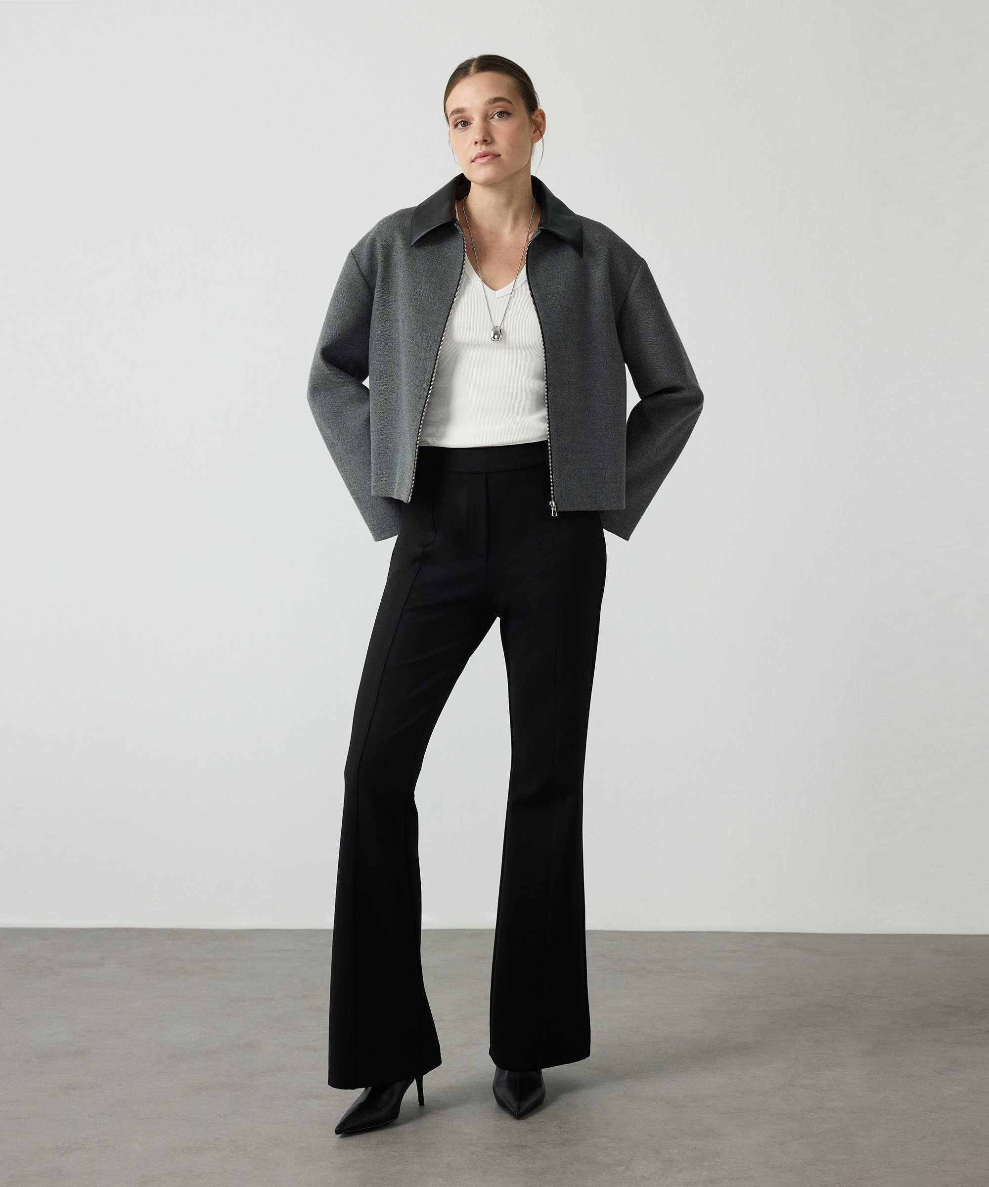 Flare fit pantolon - IW6260003122001 - Siyah Pantolon