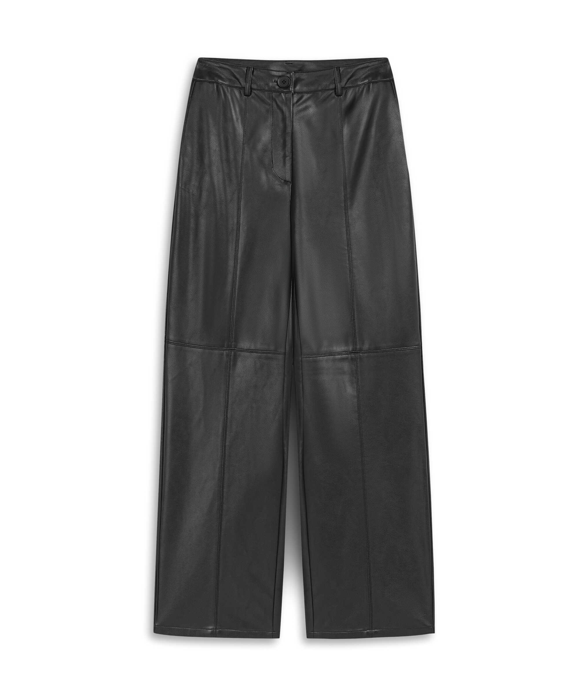 Deri görünümlü pantolon - IW6260003123001 - Siyah Pantolon