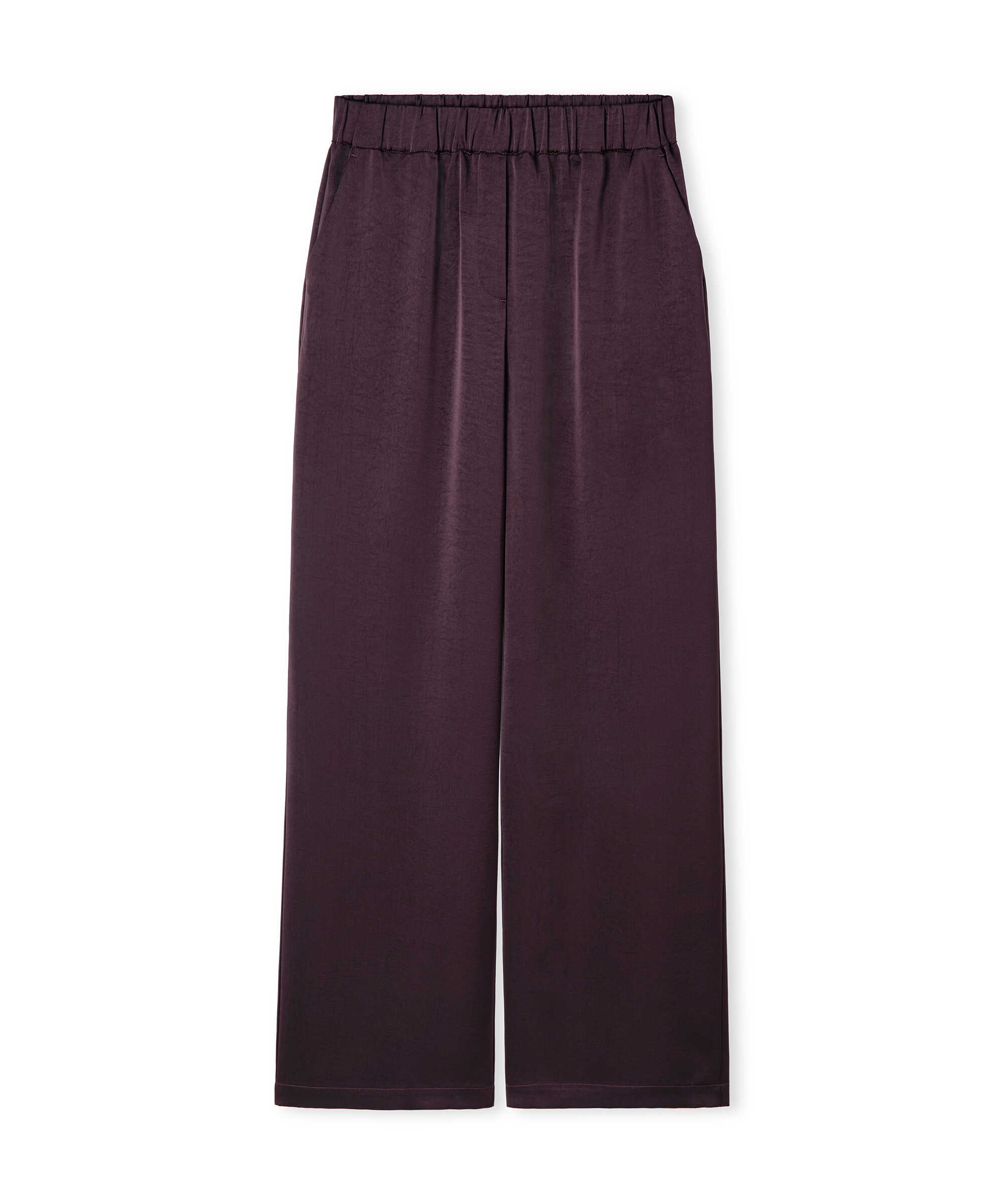 Parlak yüzeyli pantolon - IW6260003173008 - Mürdüm Pantolon