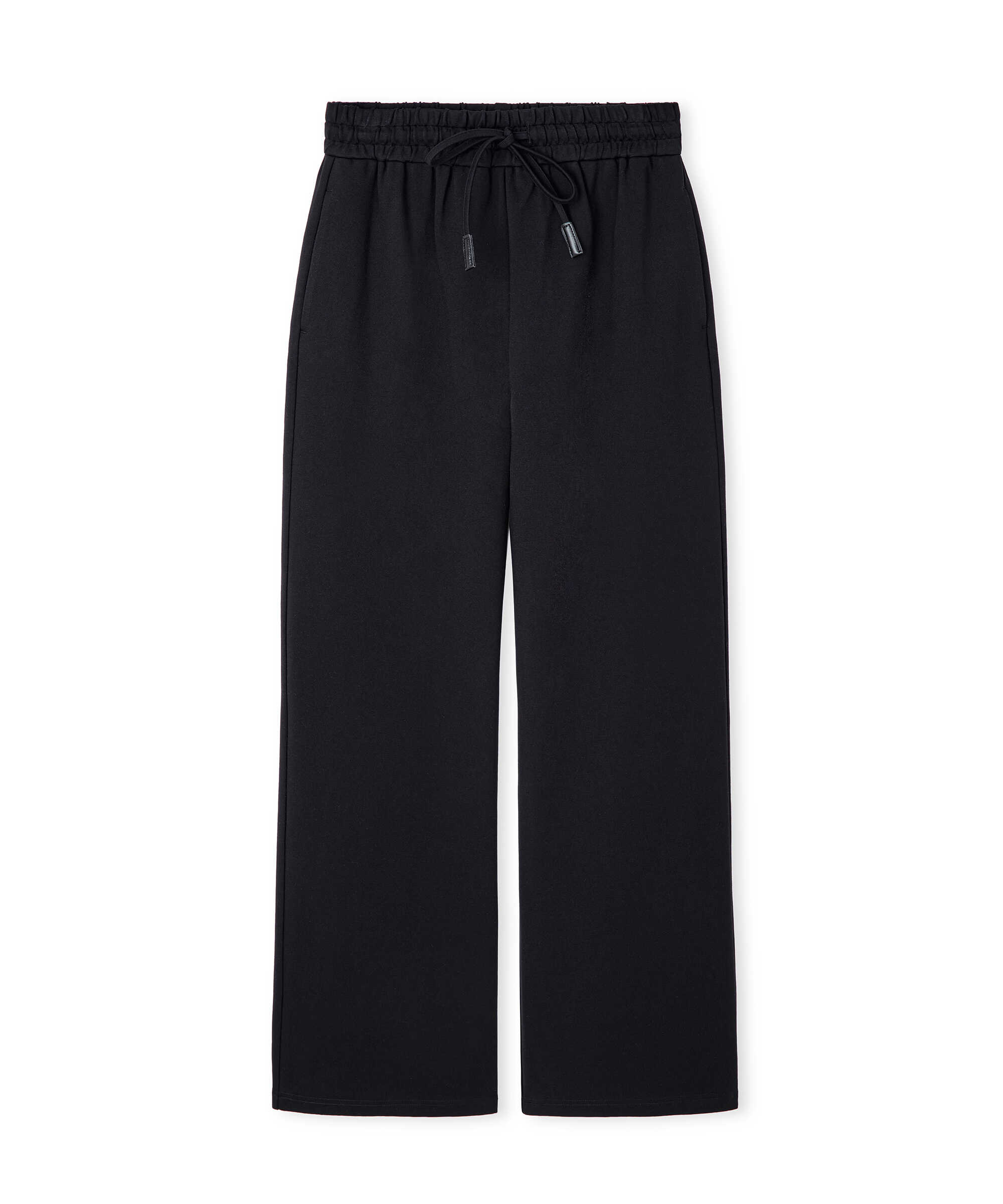 Ayarlanabilir bel wide leg pantolon - IW6260003193001 - Siyah Pantolon