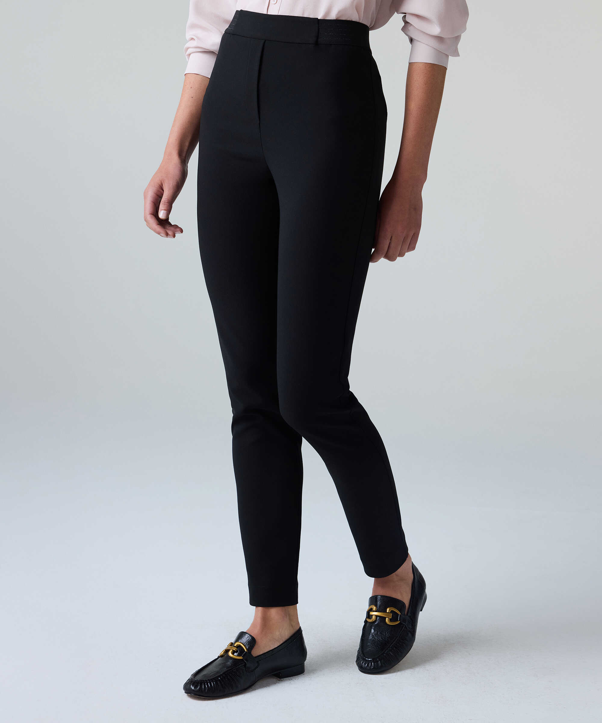 Lurex bel skinny fit pantolon - IW6260003263001 - Siyah Pantolon