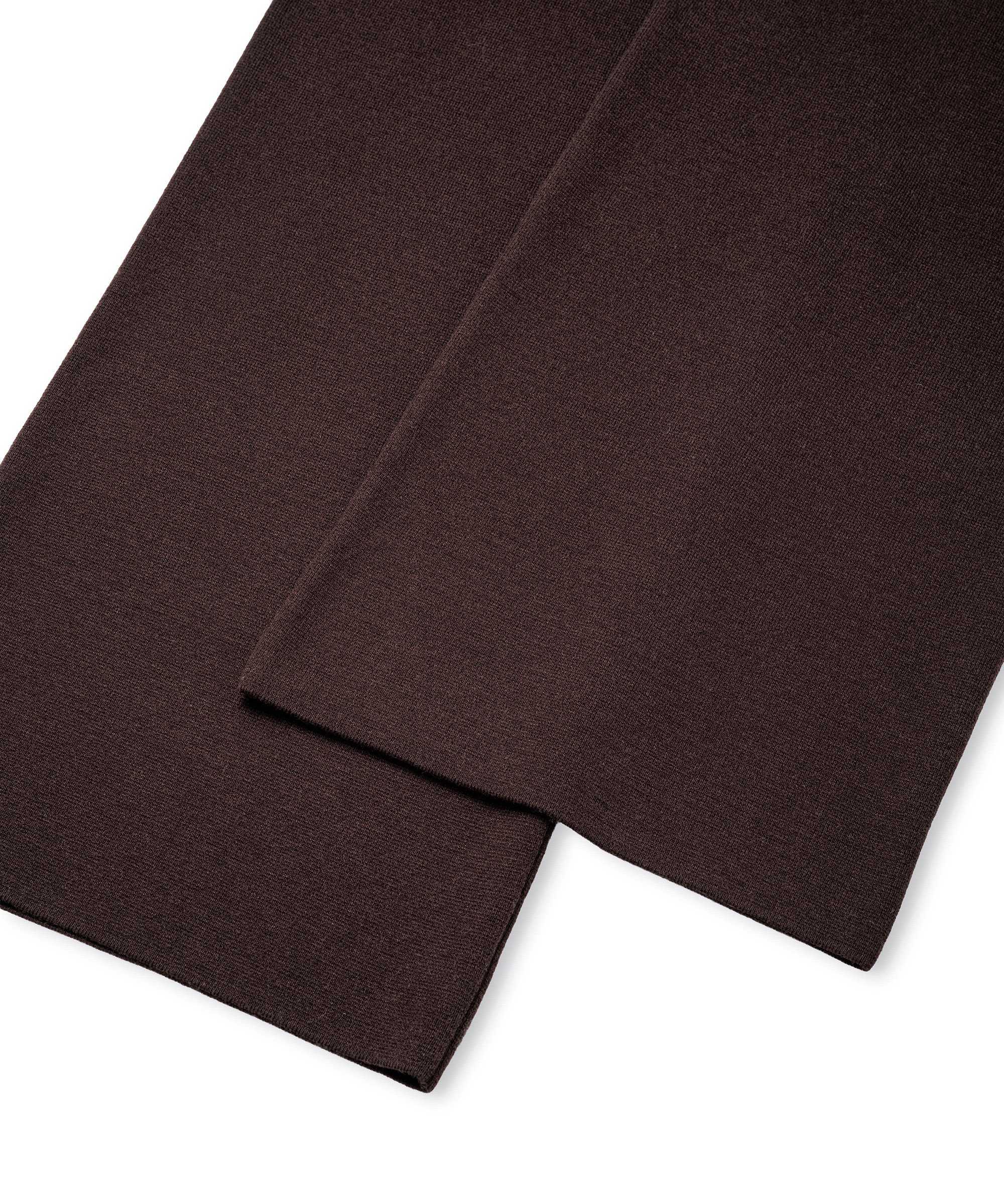 Wide leg triko pantolon - IW6260003279074 - Kahverengi Pantolon