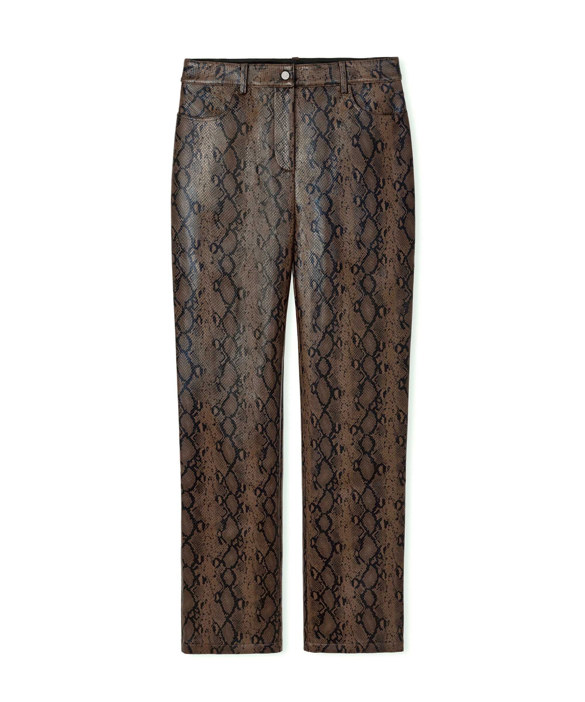 Yılan derisi desen pantolon - IW6260003320074 - Kahverengi Pantolon