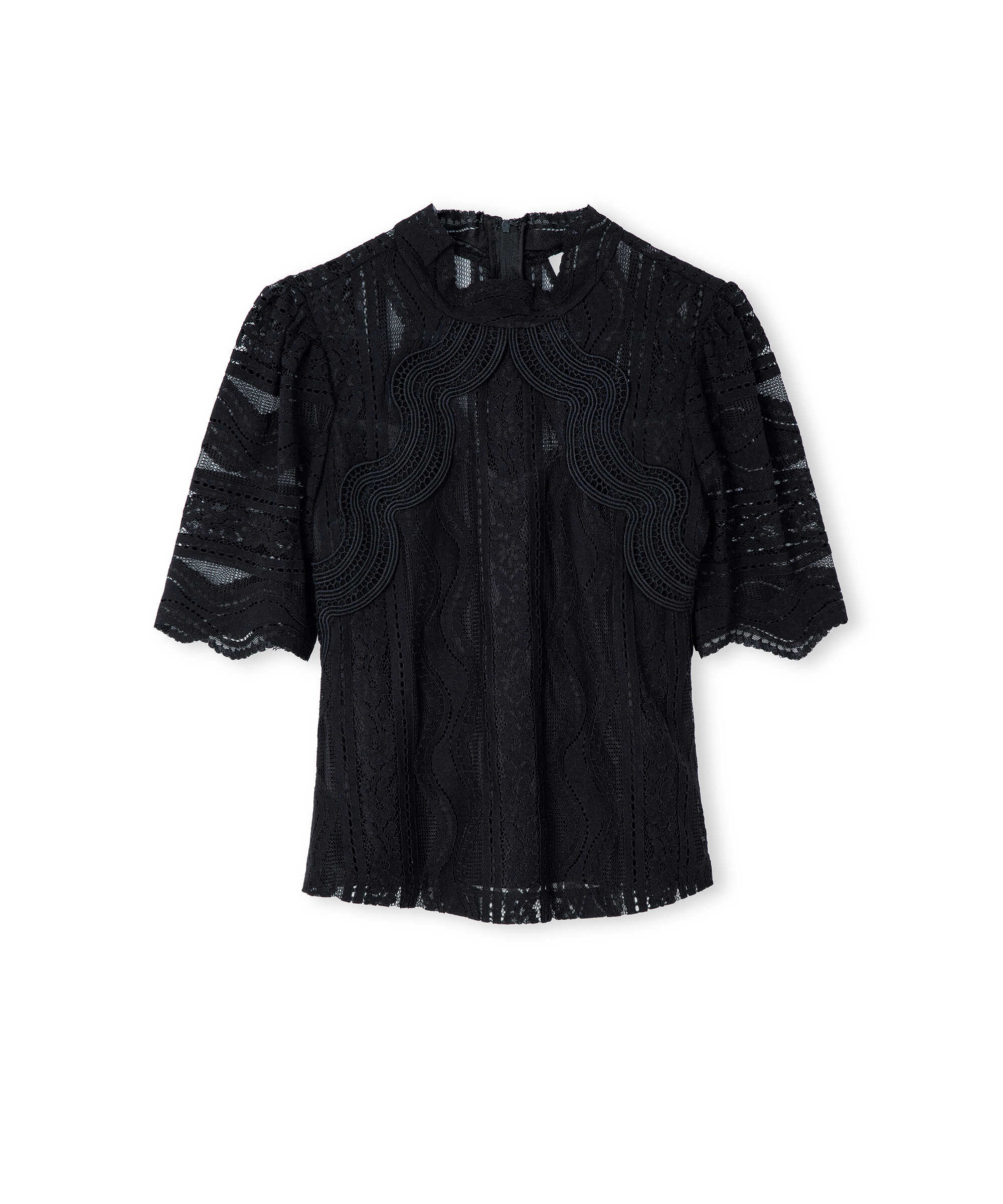 Dantel bluz - IW6260006131001 - Siyah undefined