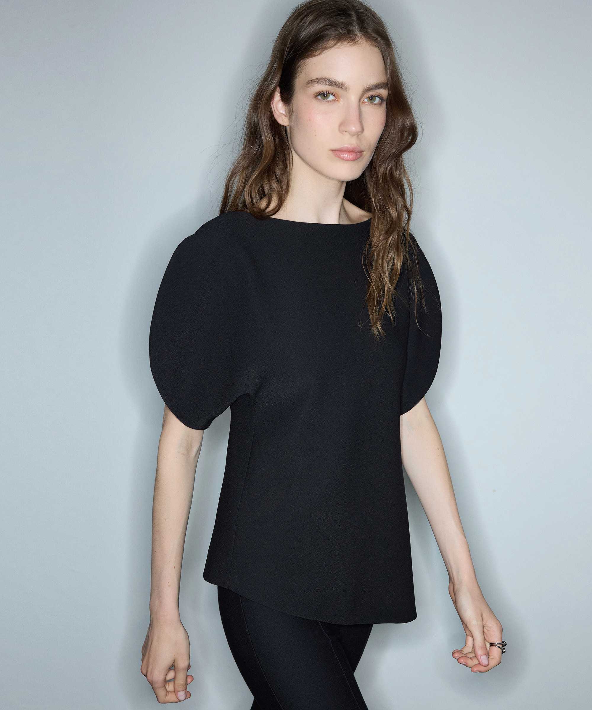 Balon kol bluz - IW6260006160001 - Siyah undefined
