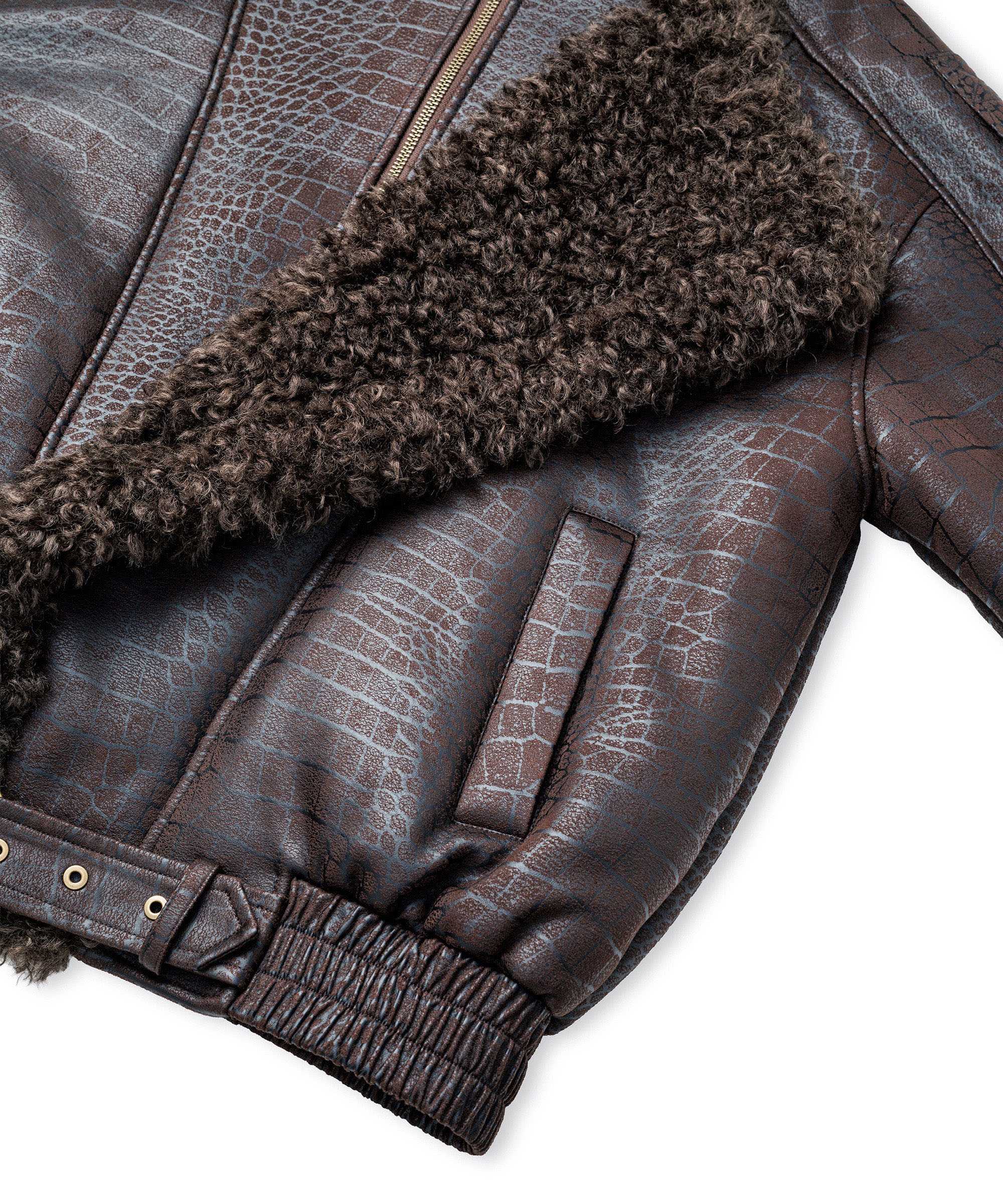 Kumaş mix biker mont - IW6260012104074 - Kahverengi Mont