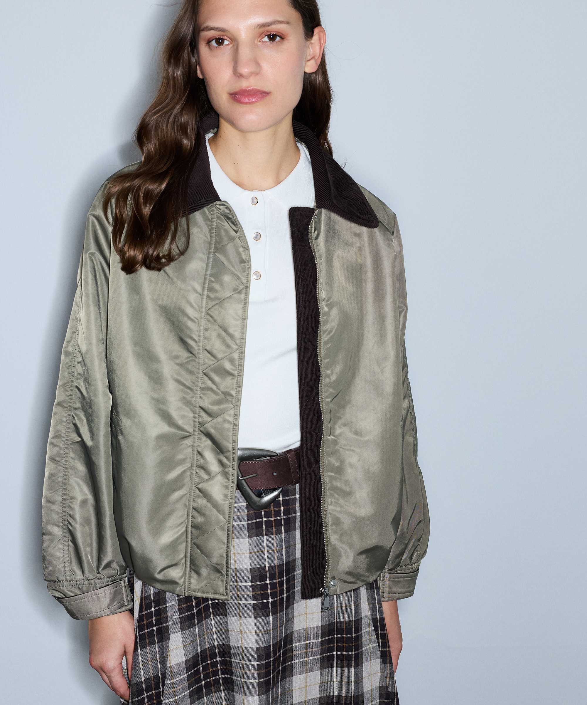 Çift parça bomber mont - IW6260012391022 - Haki Mont