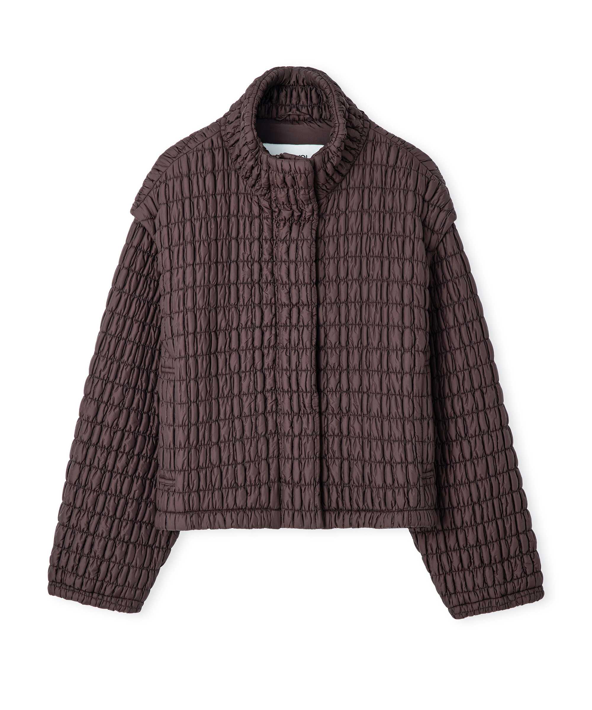 Kapitone şişme mont - IW6260012408006 - Koyu Kahverengi Mont