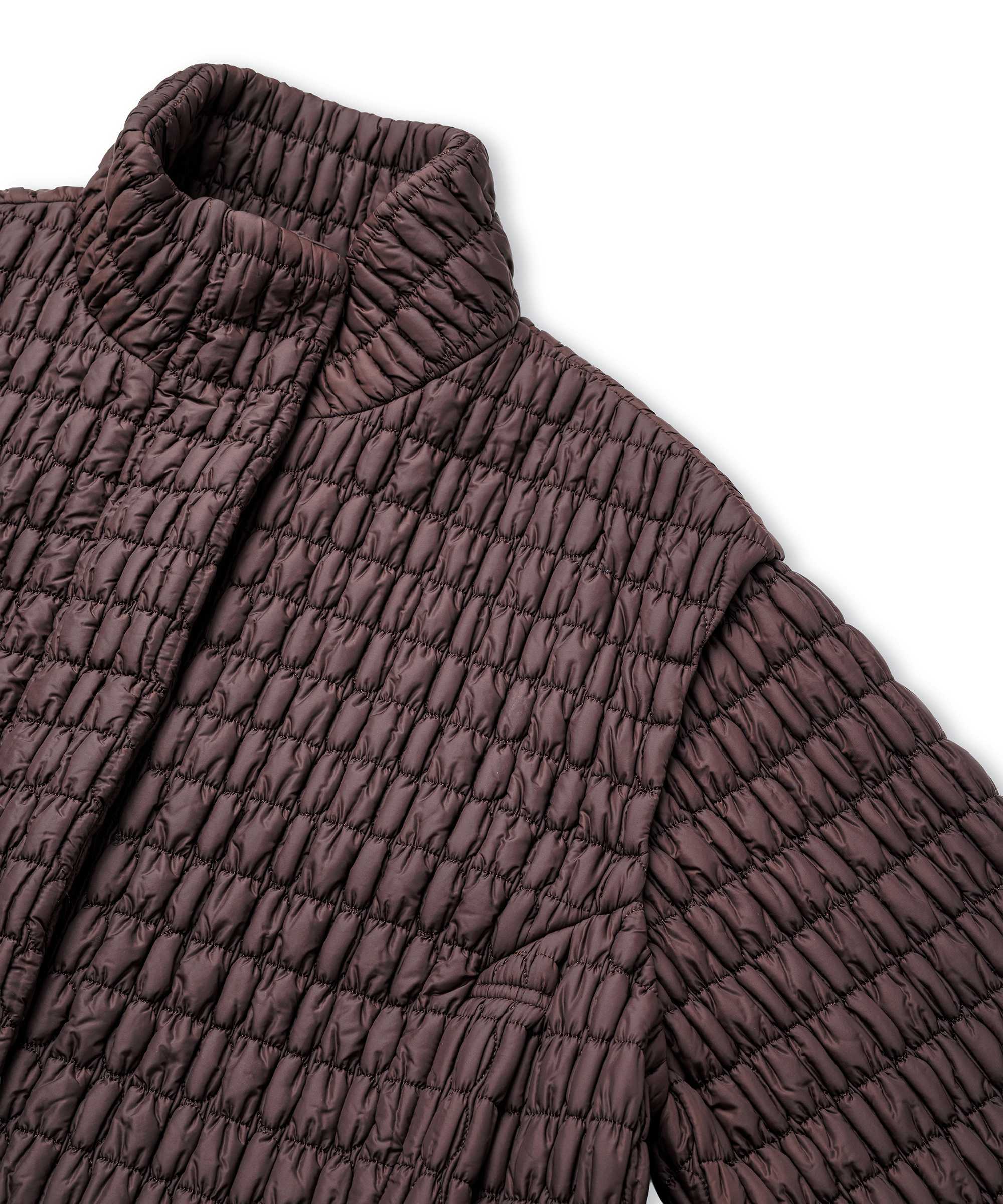 Kapitone şişme mont - IW6260012408006 - Koyu Kahverengi Mont
