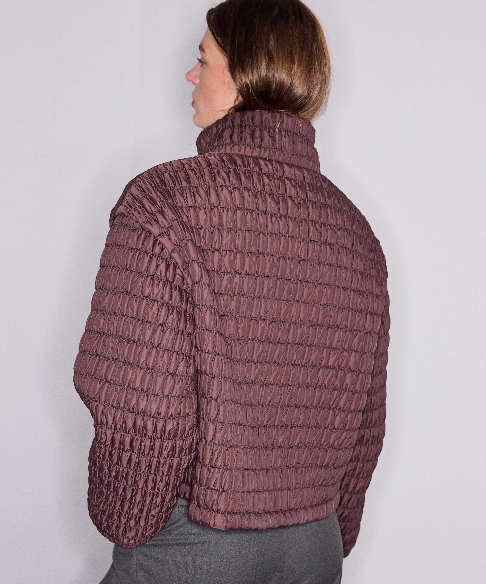 Kapitone şişme mont - IW6260012408006 - Koyu Kahverengi Mont