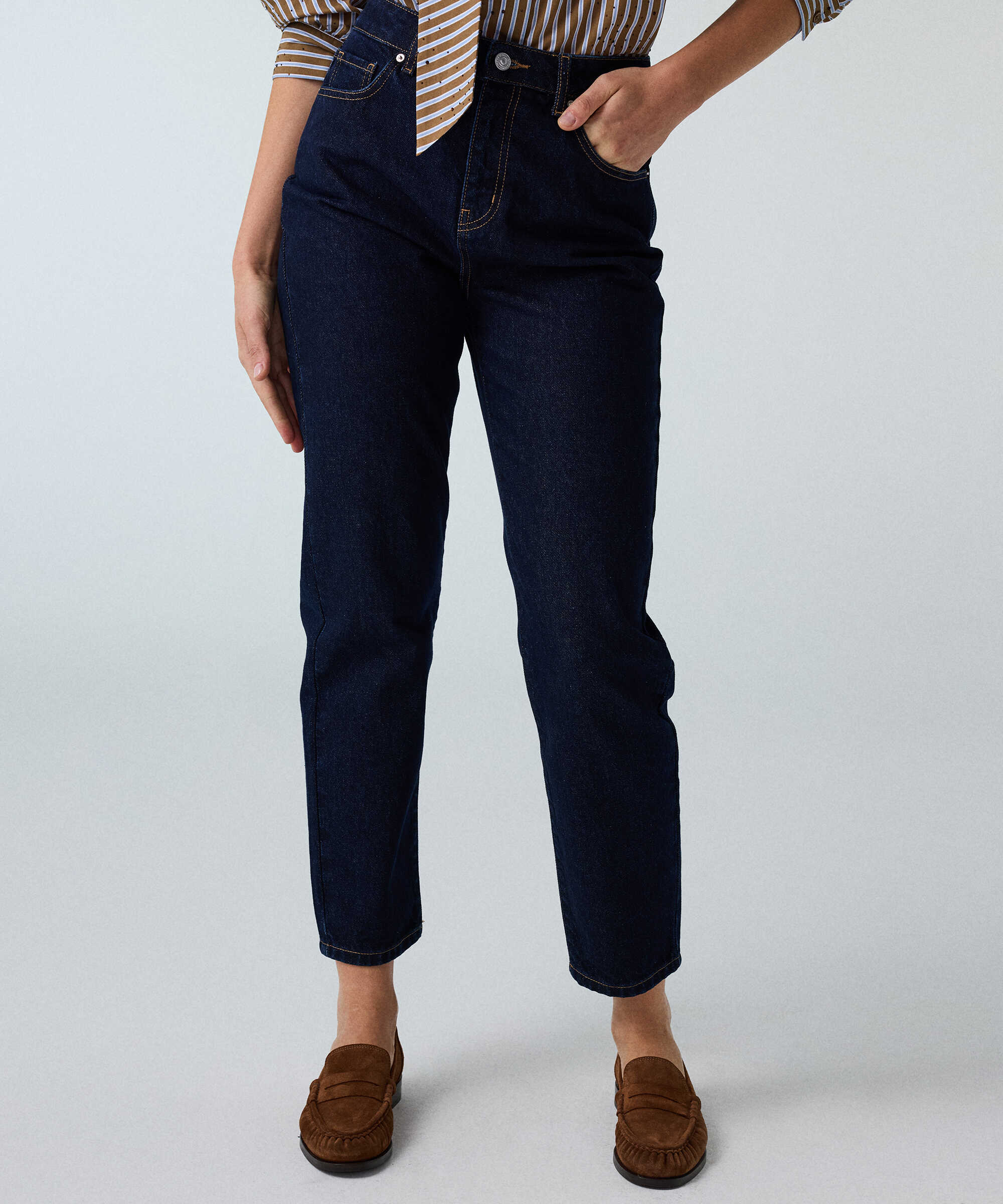Mom fit jean pantolon - IW6260018009015 - Lacivert Jean Pantolon