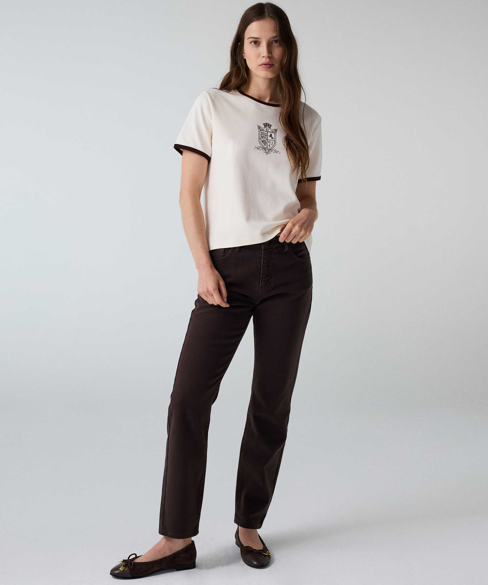 Mom fit jean pantolon - IW6260018010074 - Kahverengi Jean Pantolon