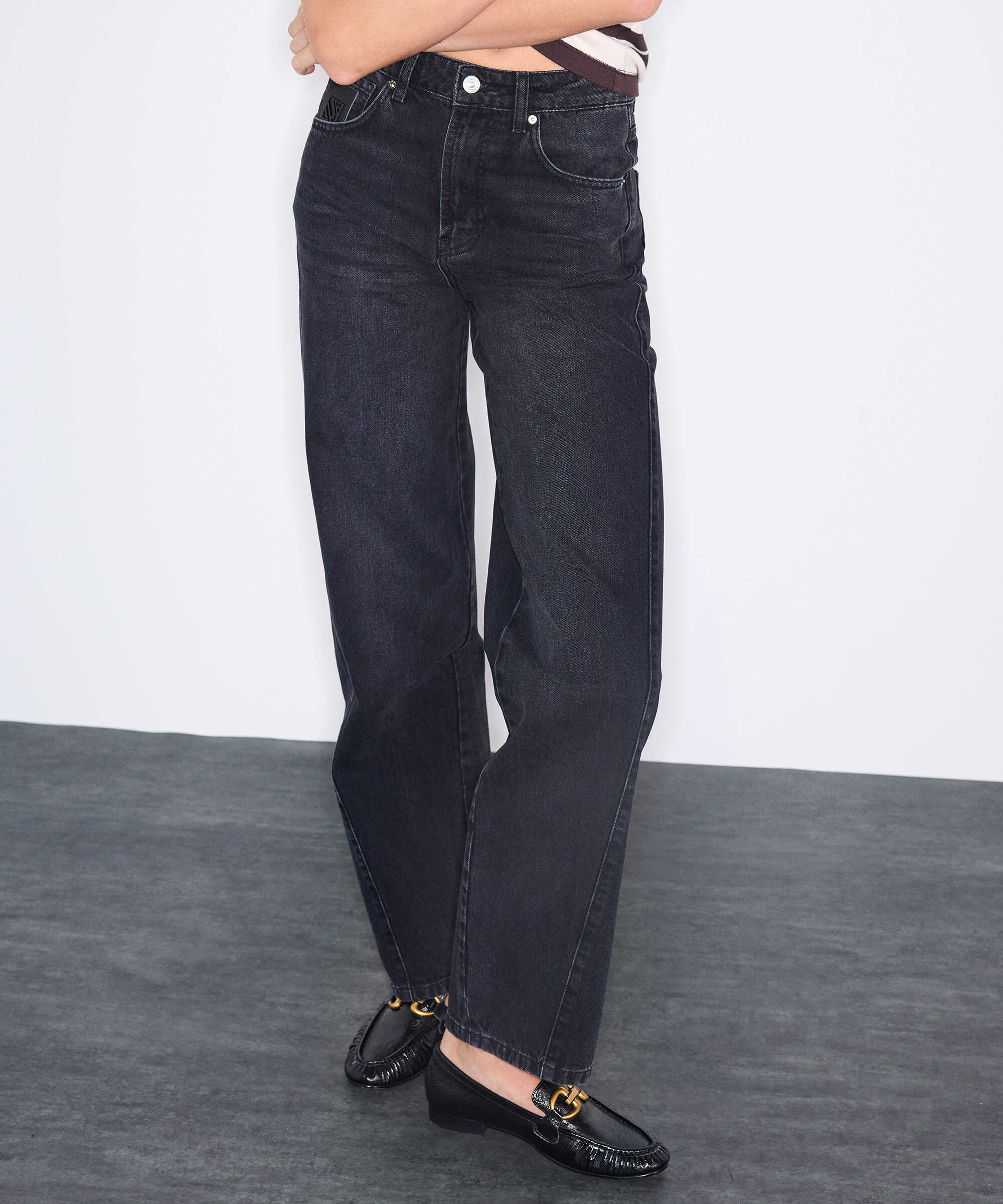 Barrel fit jean pantolon - IW6260018051001 - Siyah Jean Pantolon