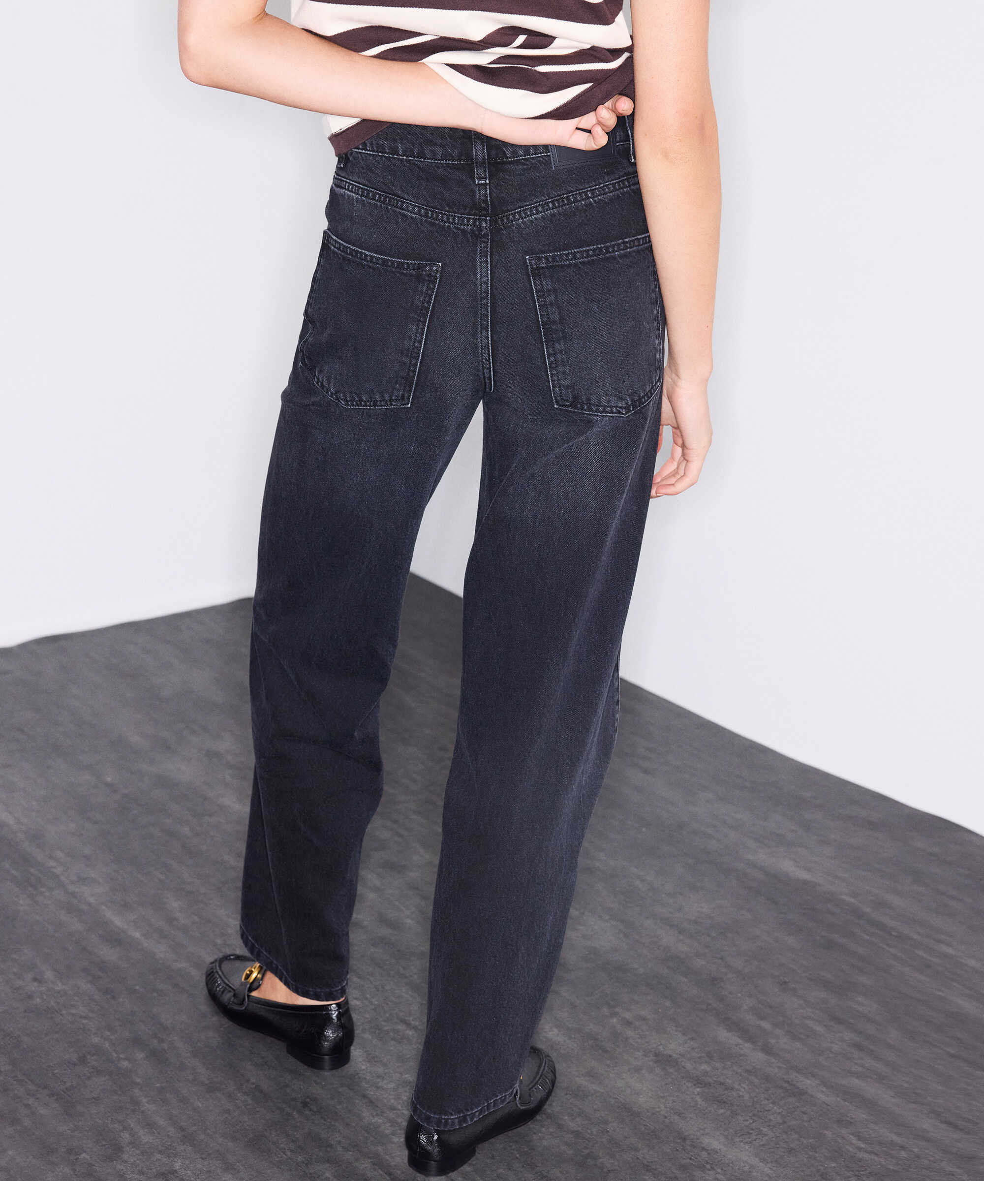 Barrel fit jean pantolon - IW6260018051001 - Siyah Jean Pantolon