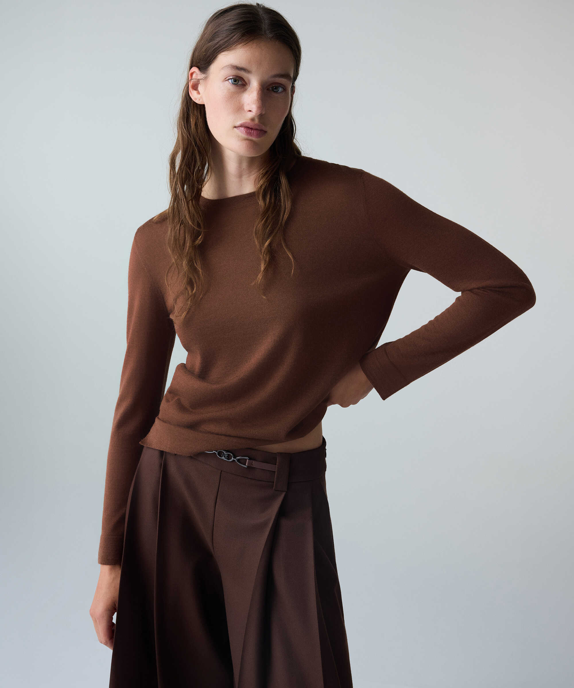Yün içerikli basic triko - IW6260050047979 - Latte Triko