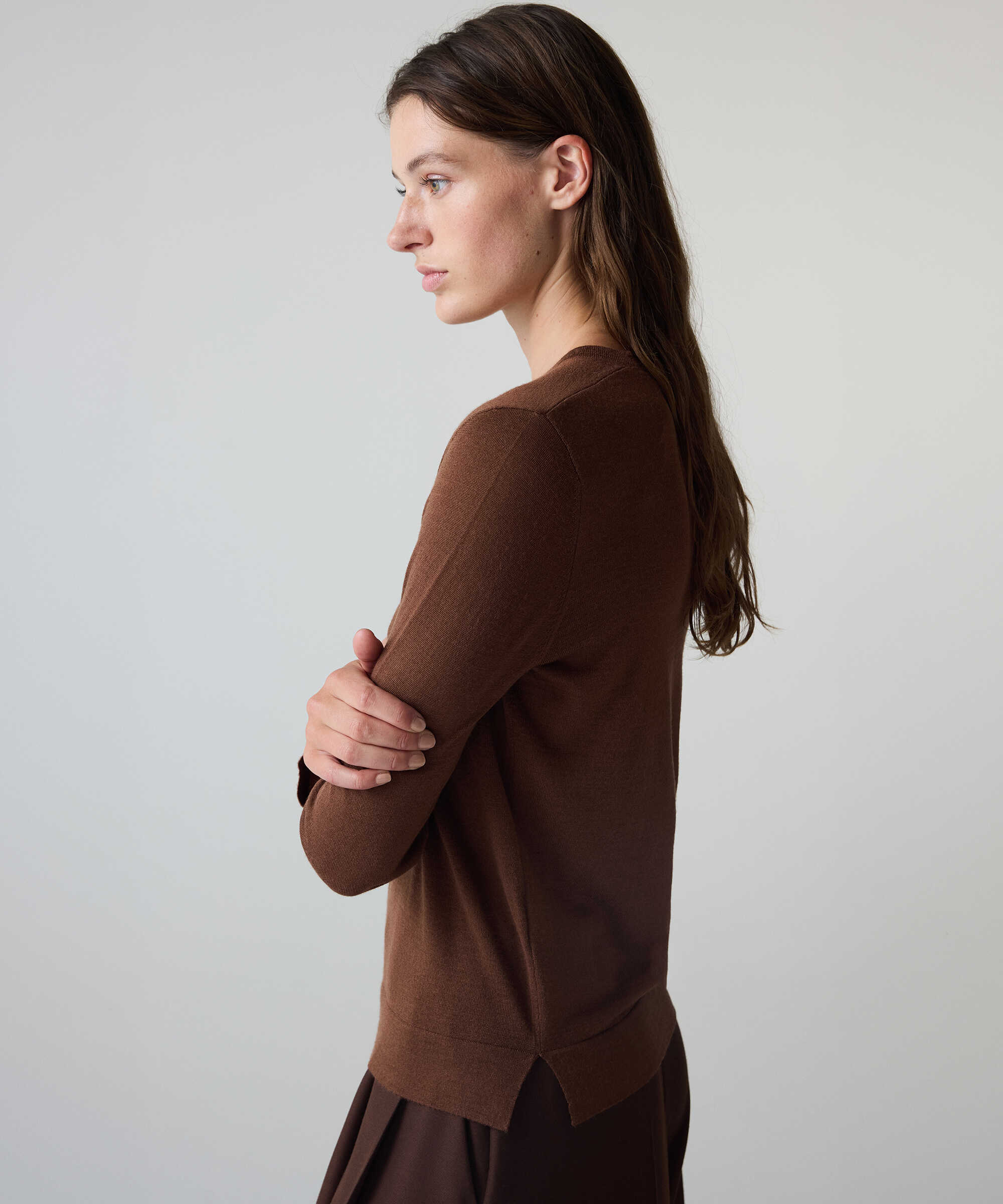 Yün içerikli basic triko - IW6260050047979 - Latte Triko