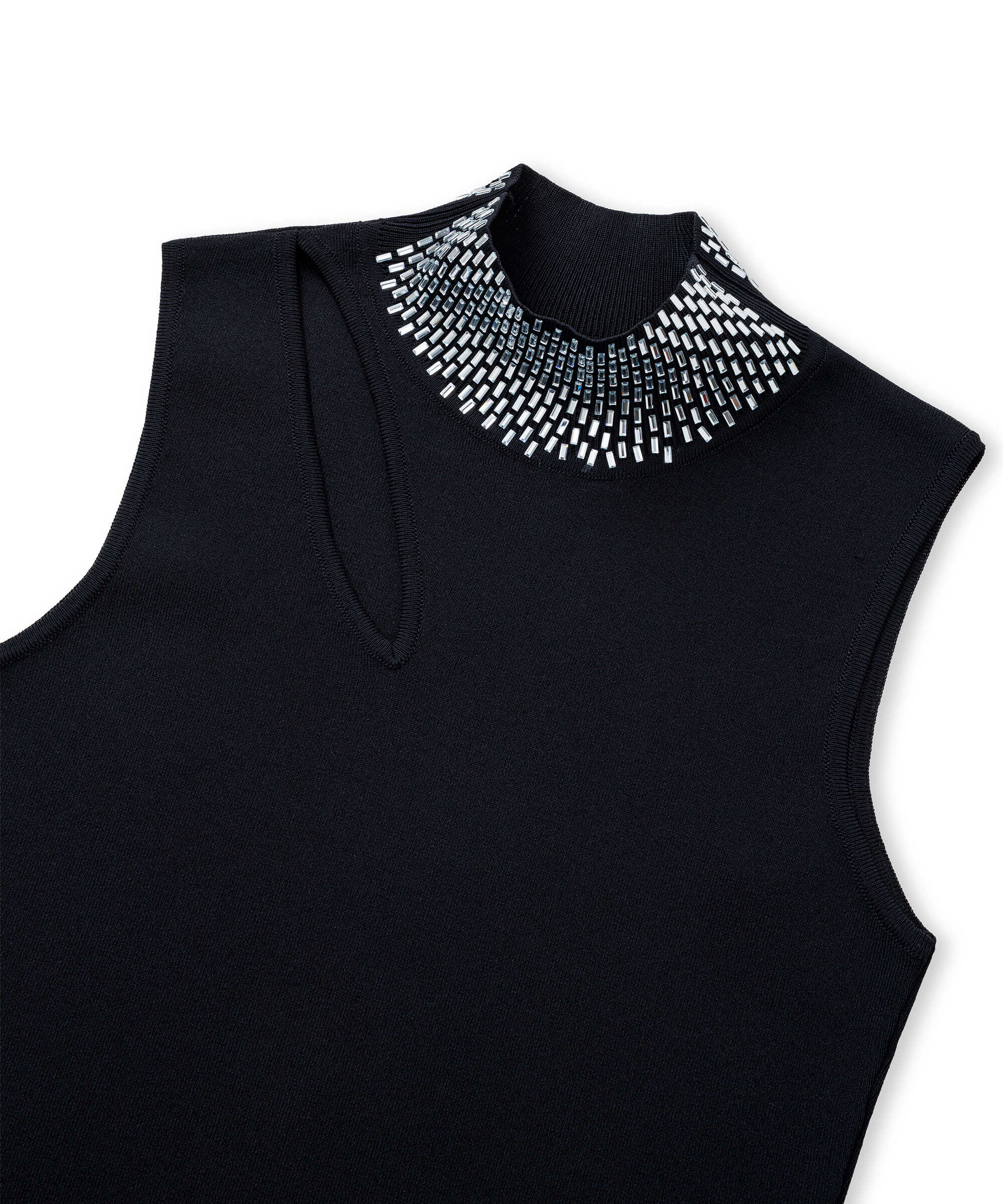 Hotfix baskılı cutout triko - IW6260050181001 - Siyah Triko