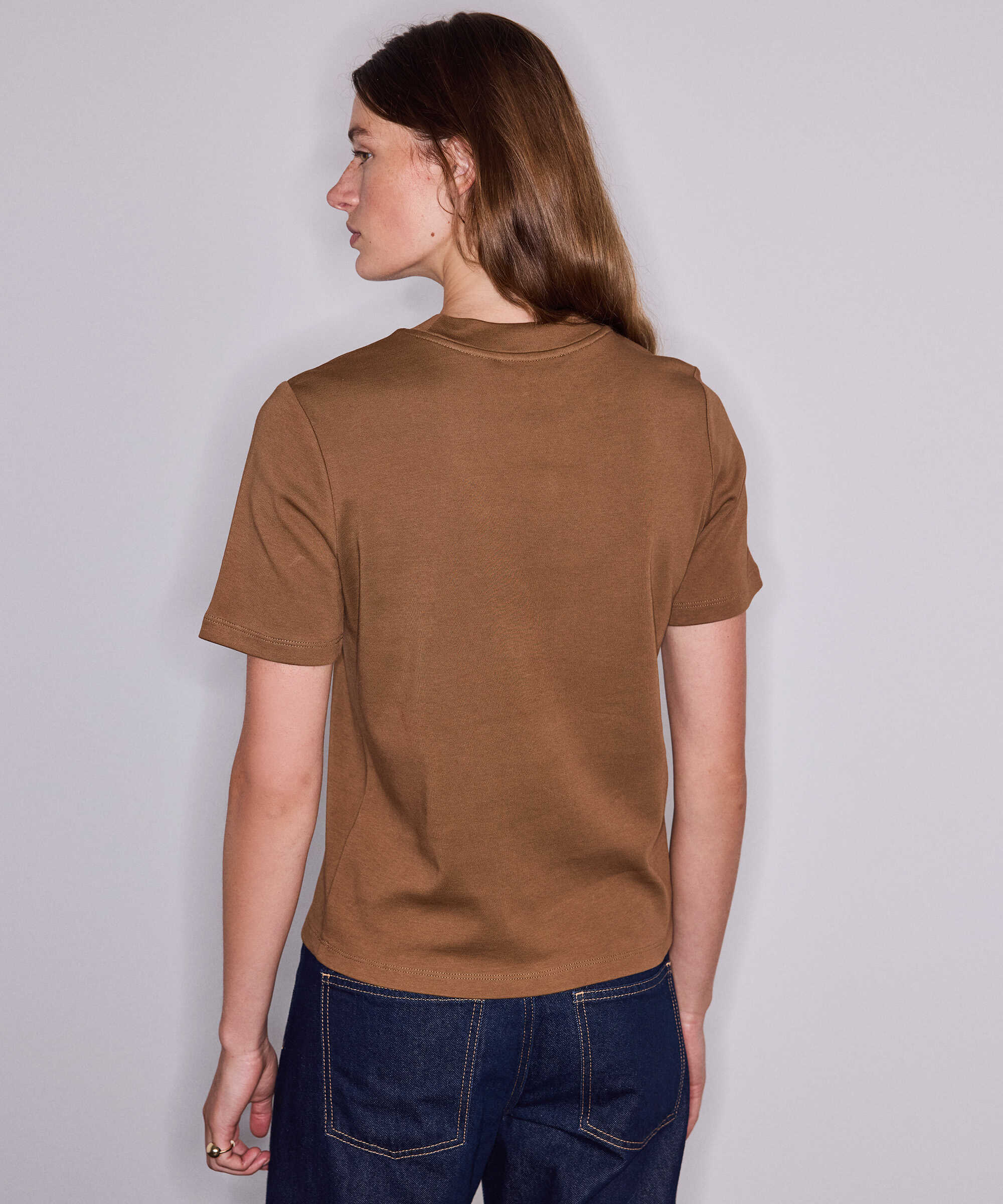Basic tişört - IW6260070217041 - Karamel Tişört