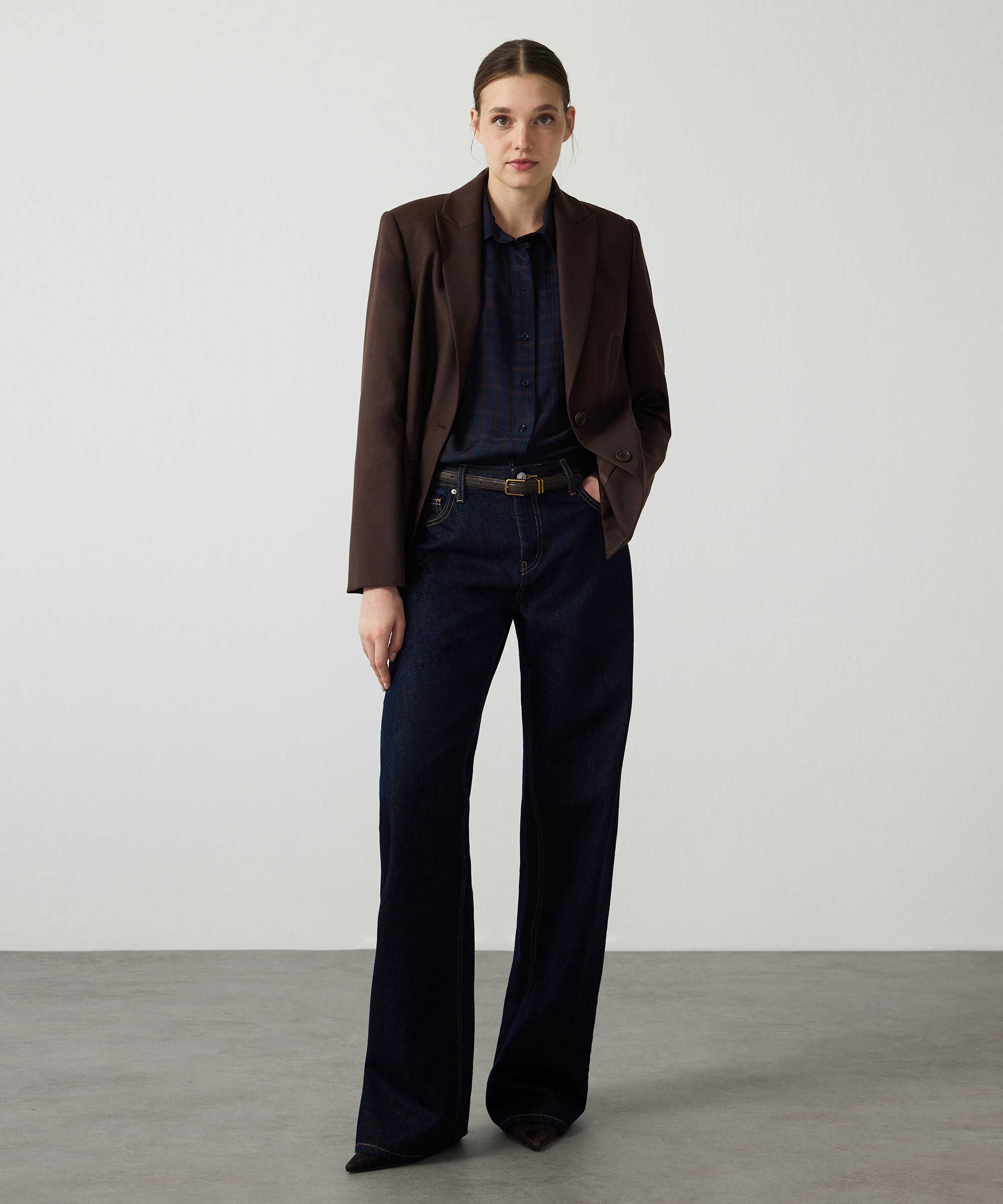 Vatkalı blazer - IW6260106106074 - Kahverengi Blazer