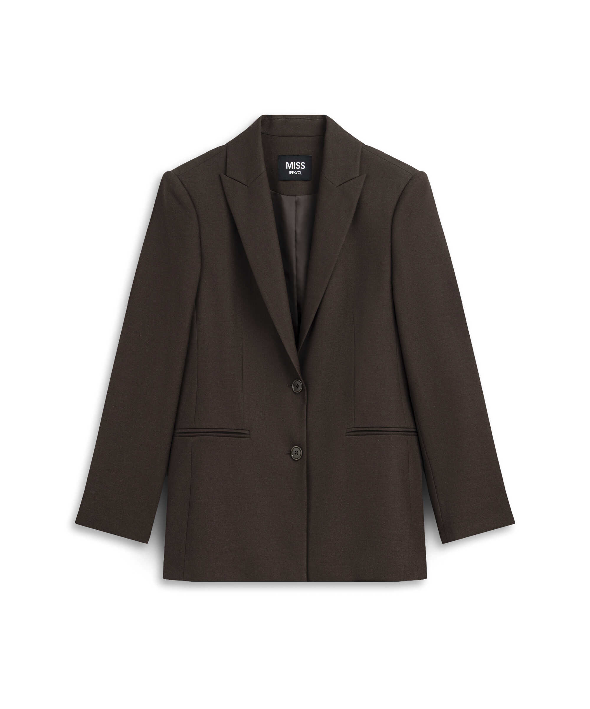 Vatkalı blazer - IW6260106106074 - Kahverengi Blazer