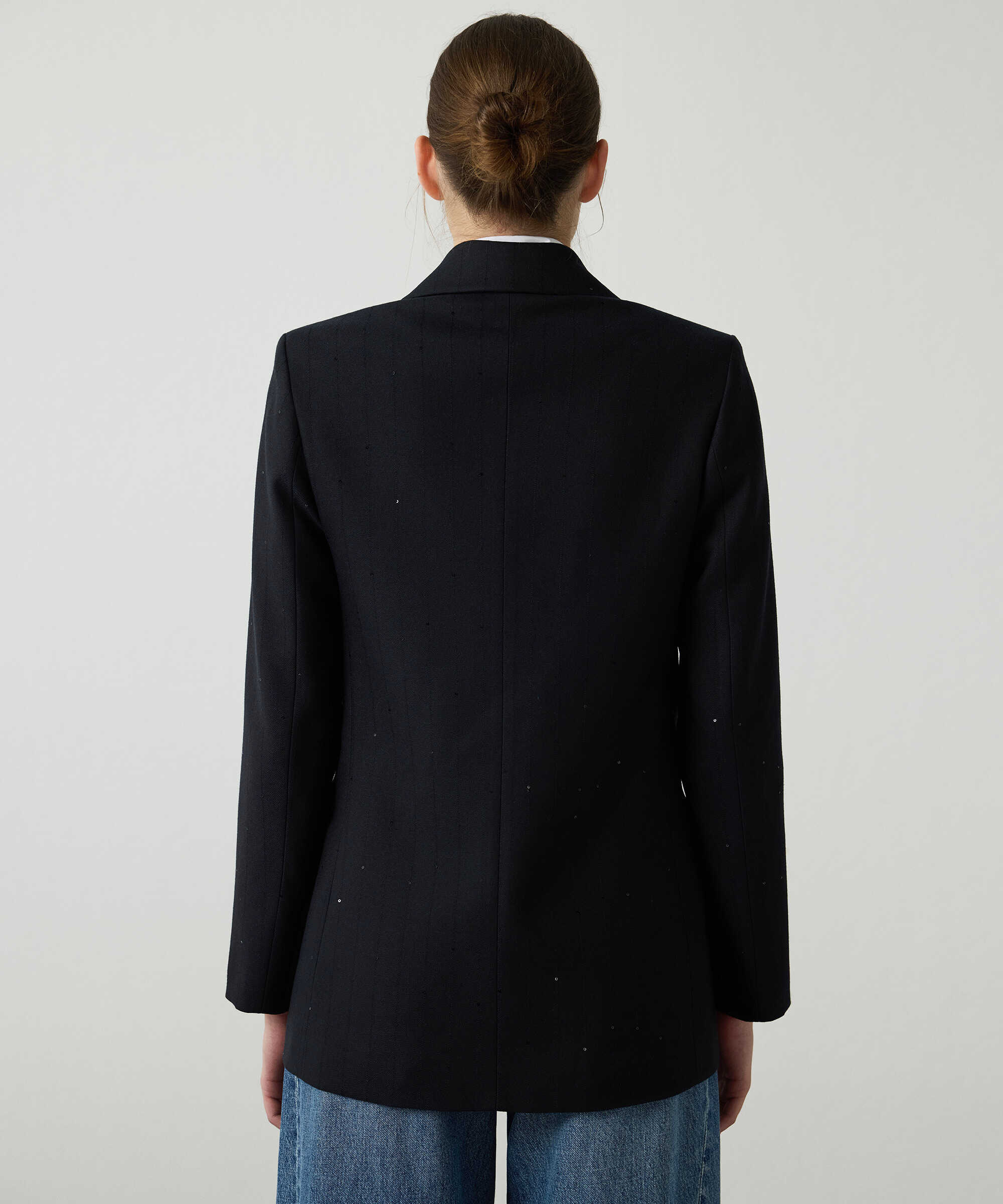 Hotfix baskılı kruvaze blazer - IW6260106108001 - Siyah Blazer