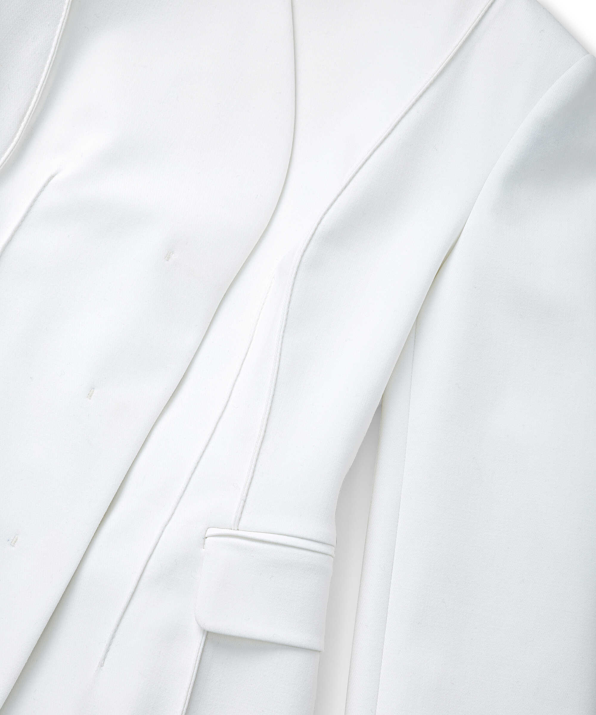 Bel vurgulu nervürlü blazer - IW6260106116018 - Ekru Blazer