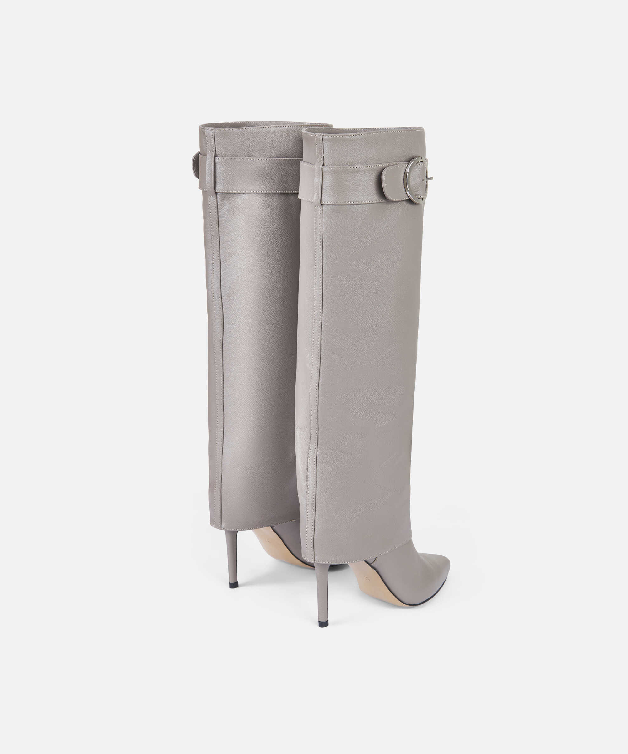 %100 deri metal tokalı çizme - IW6260035001014 - Vizon Çizme