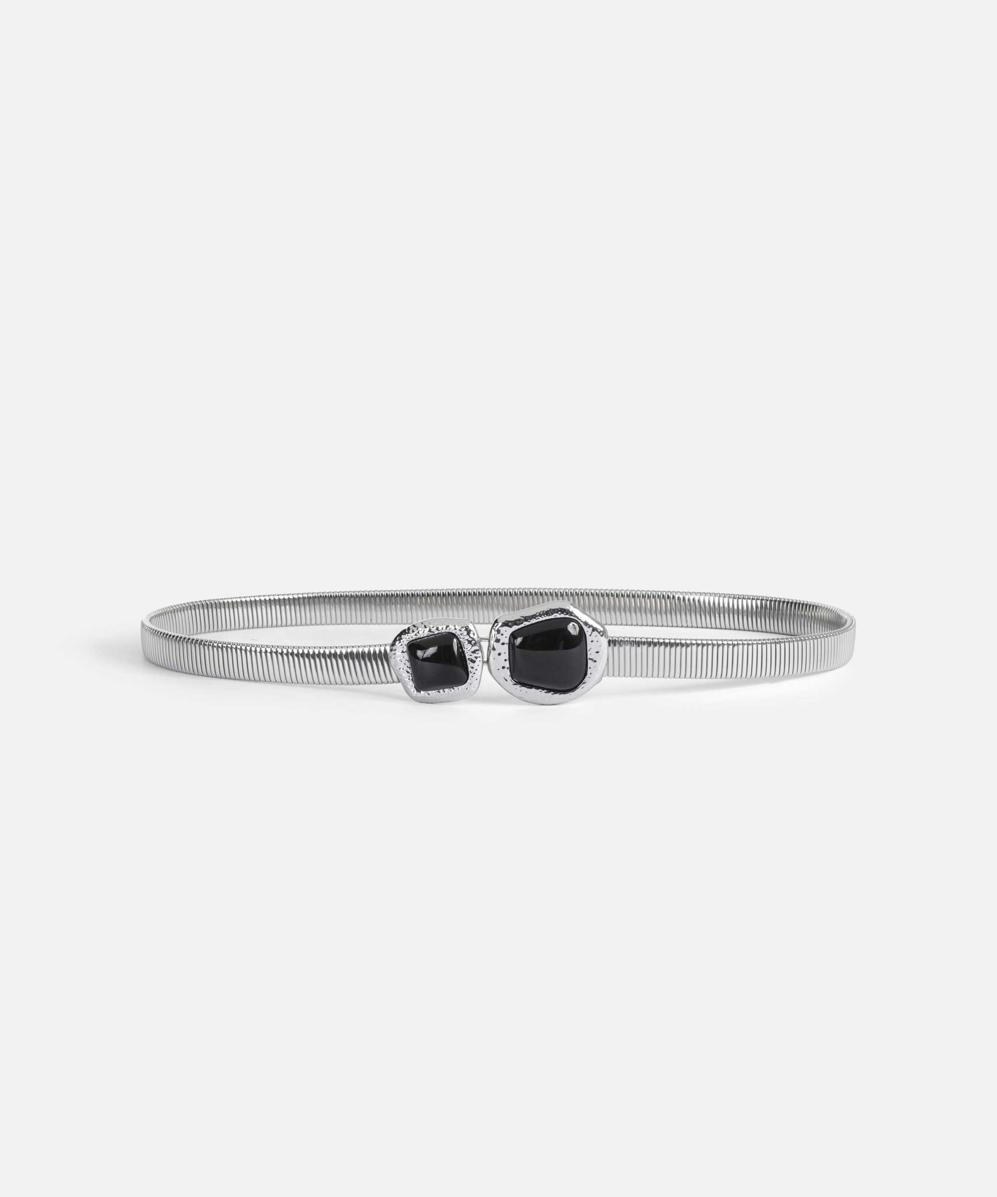 Çift tokalı metal kemer - IW6260053011122 - Gümüş Kemer