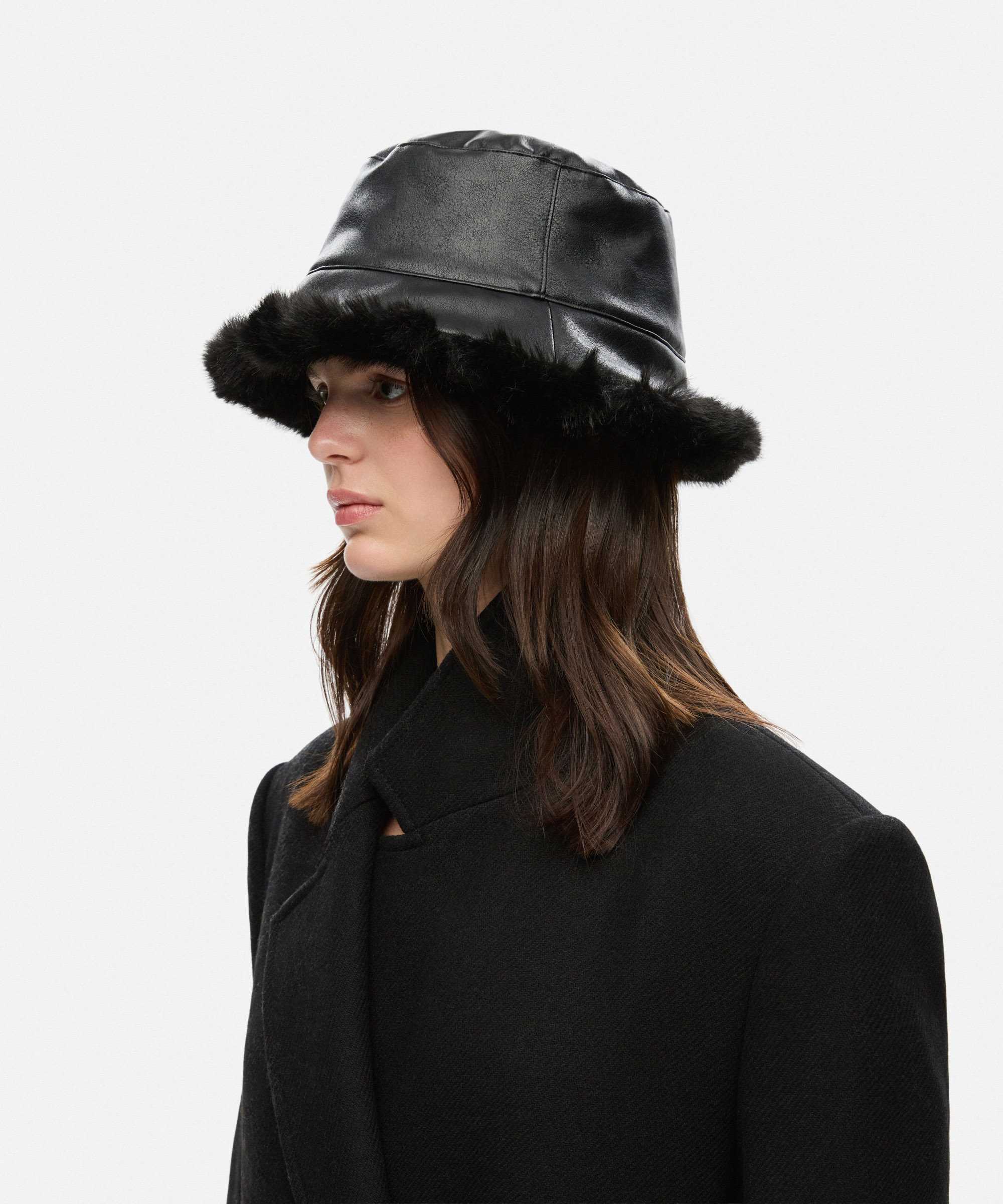 Çift taraflı bucket şapka - IW6260077020001 - Siyah Şapka